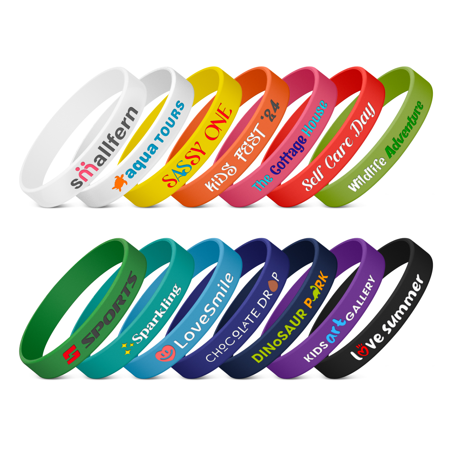 Kids Silicone Wrist Band - Debossed – Image 1