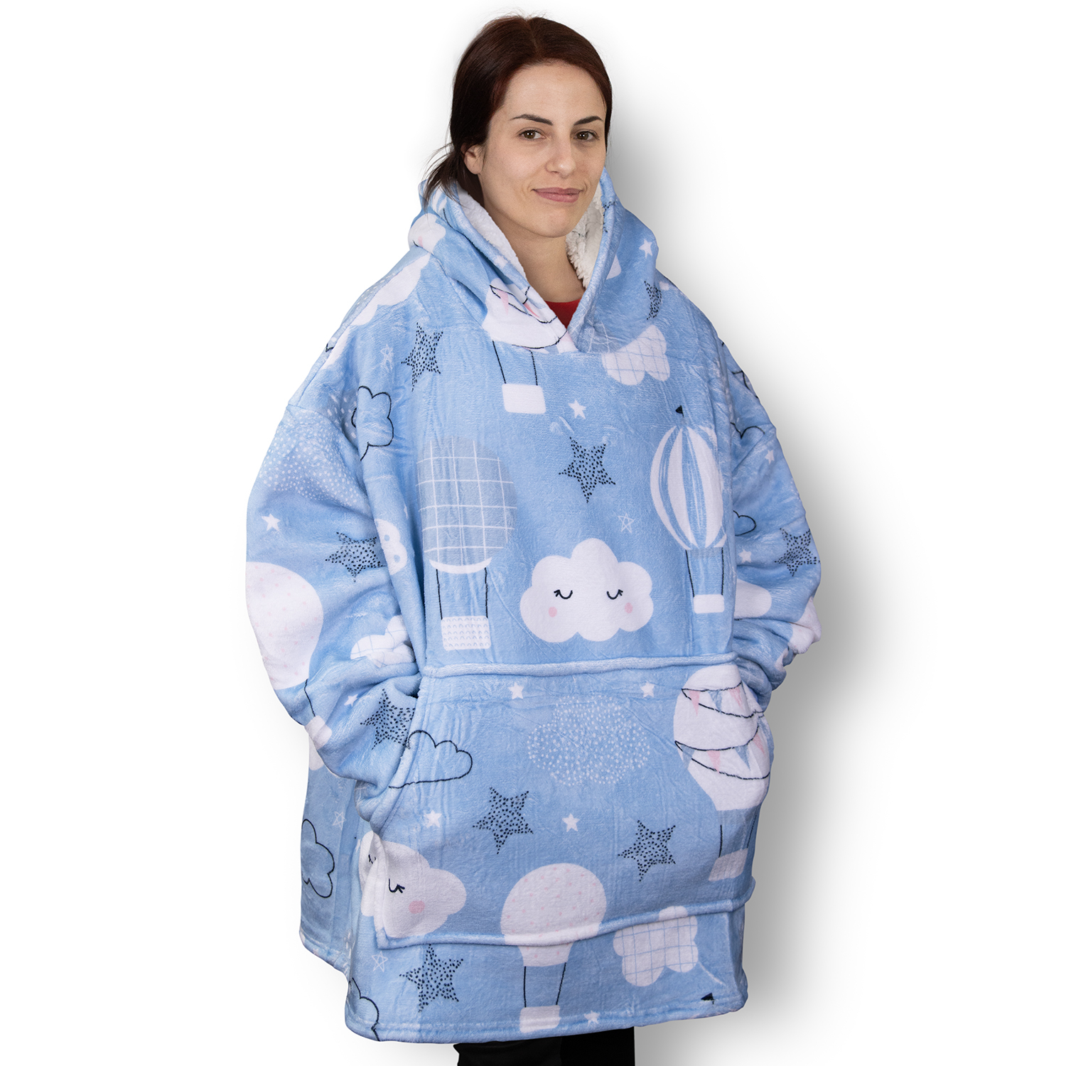 Full Colour Blanket Hoodie – Image 1