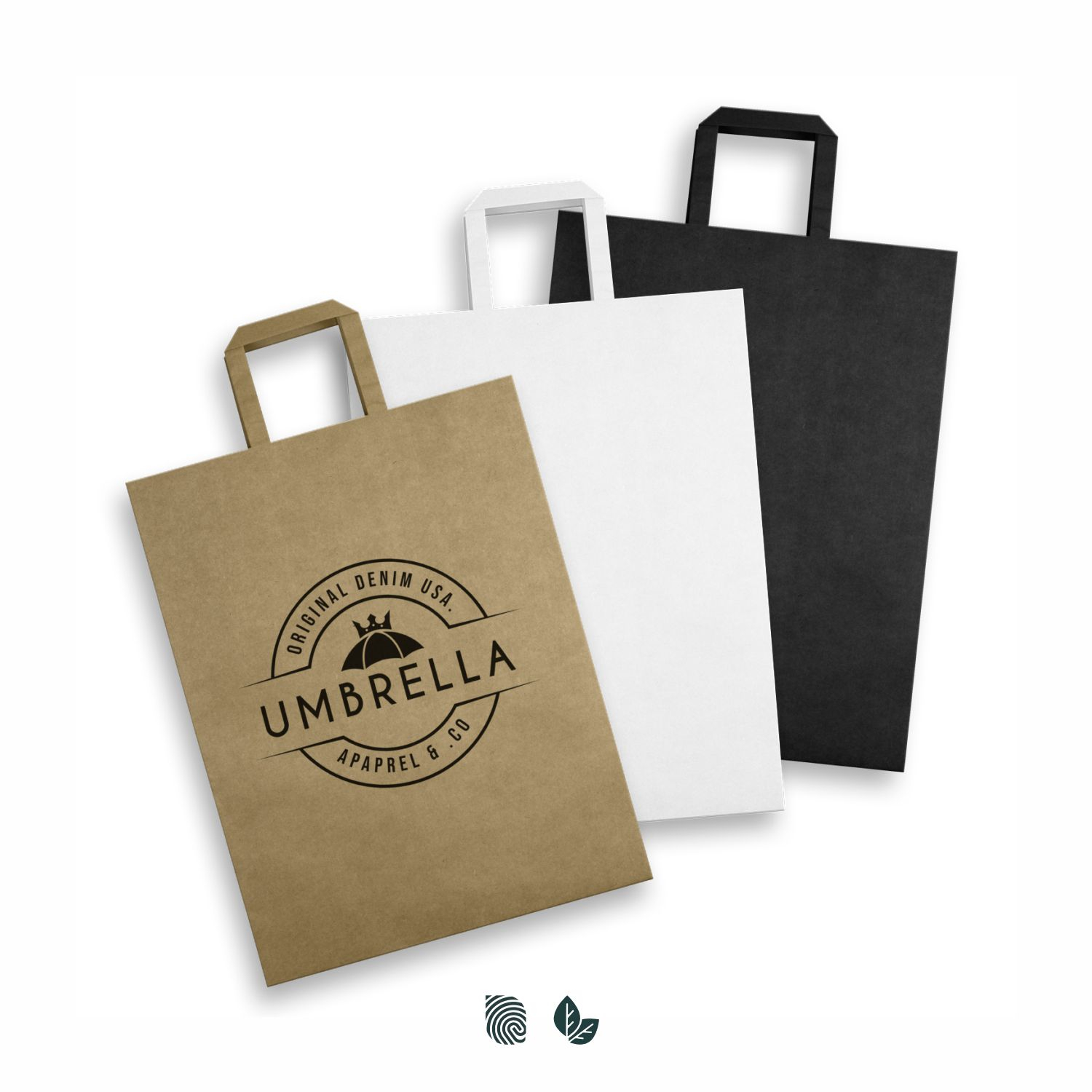 Extra Large Flat Handle Paper Bag Portrait – Image 1