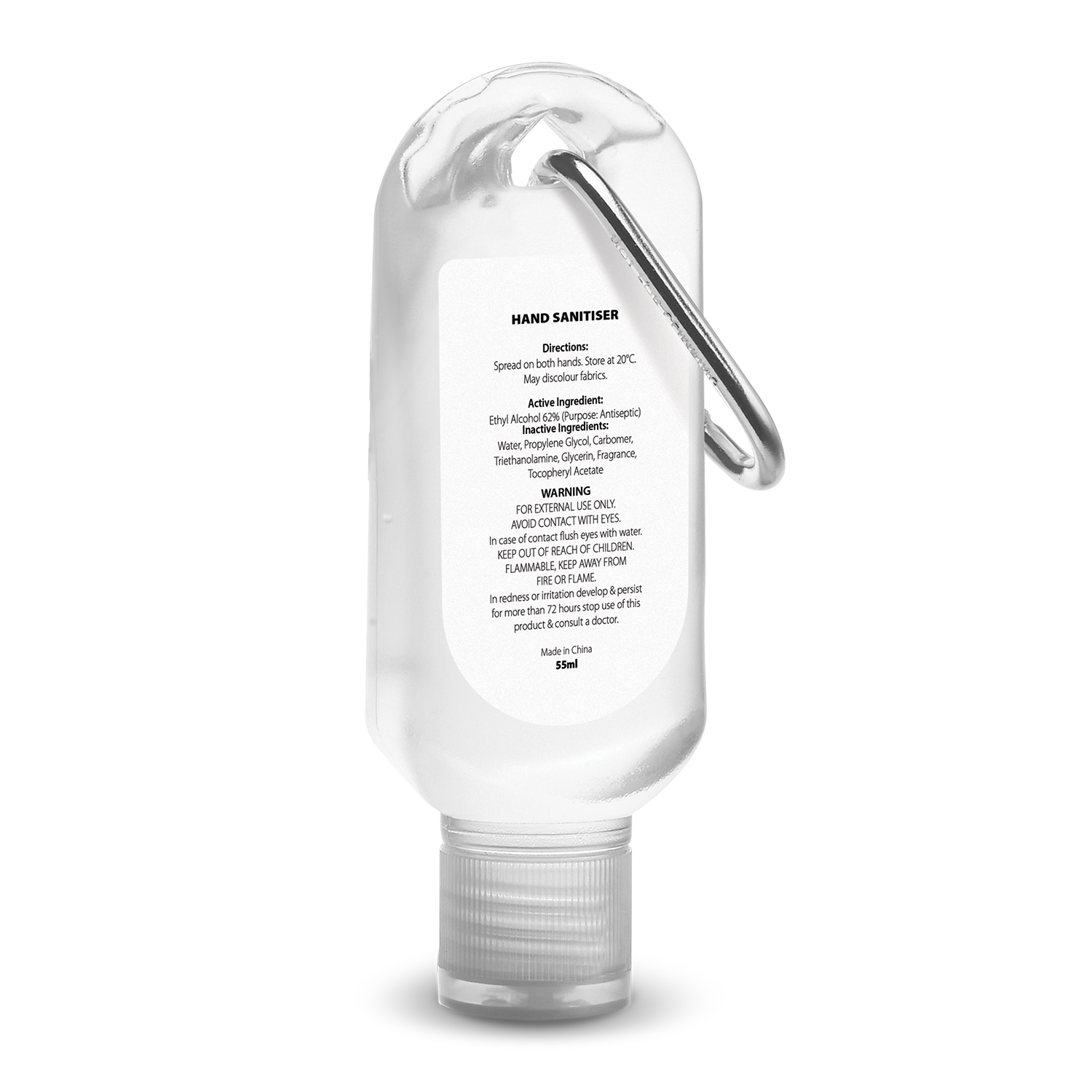 Carabiner Hand Sanitiser 55ml – Image 3