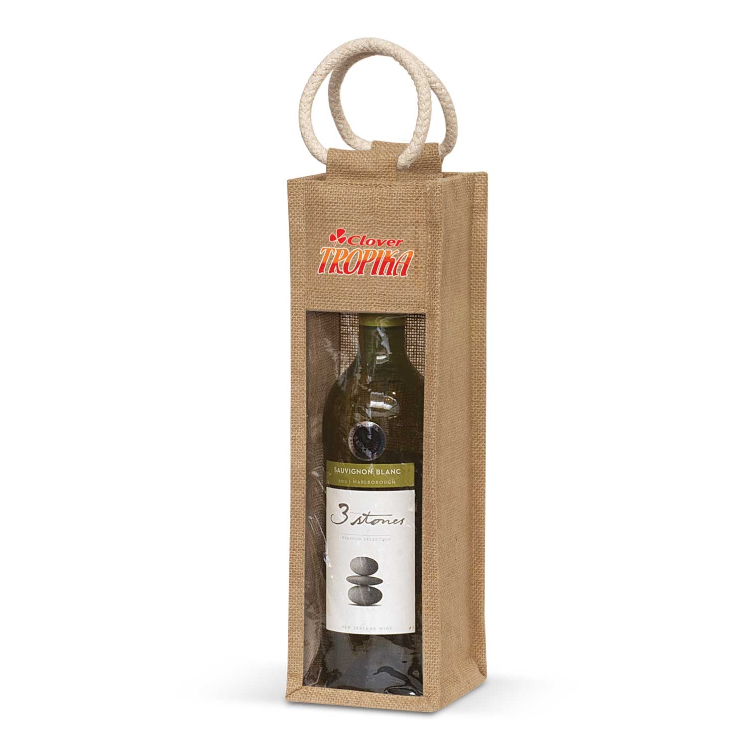 Serena Jute Wine Carrier – Image 1