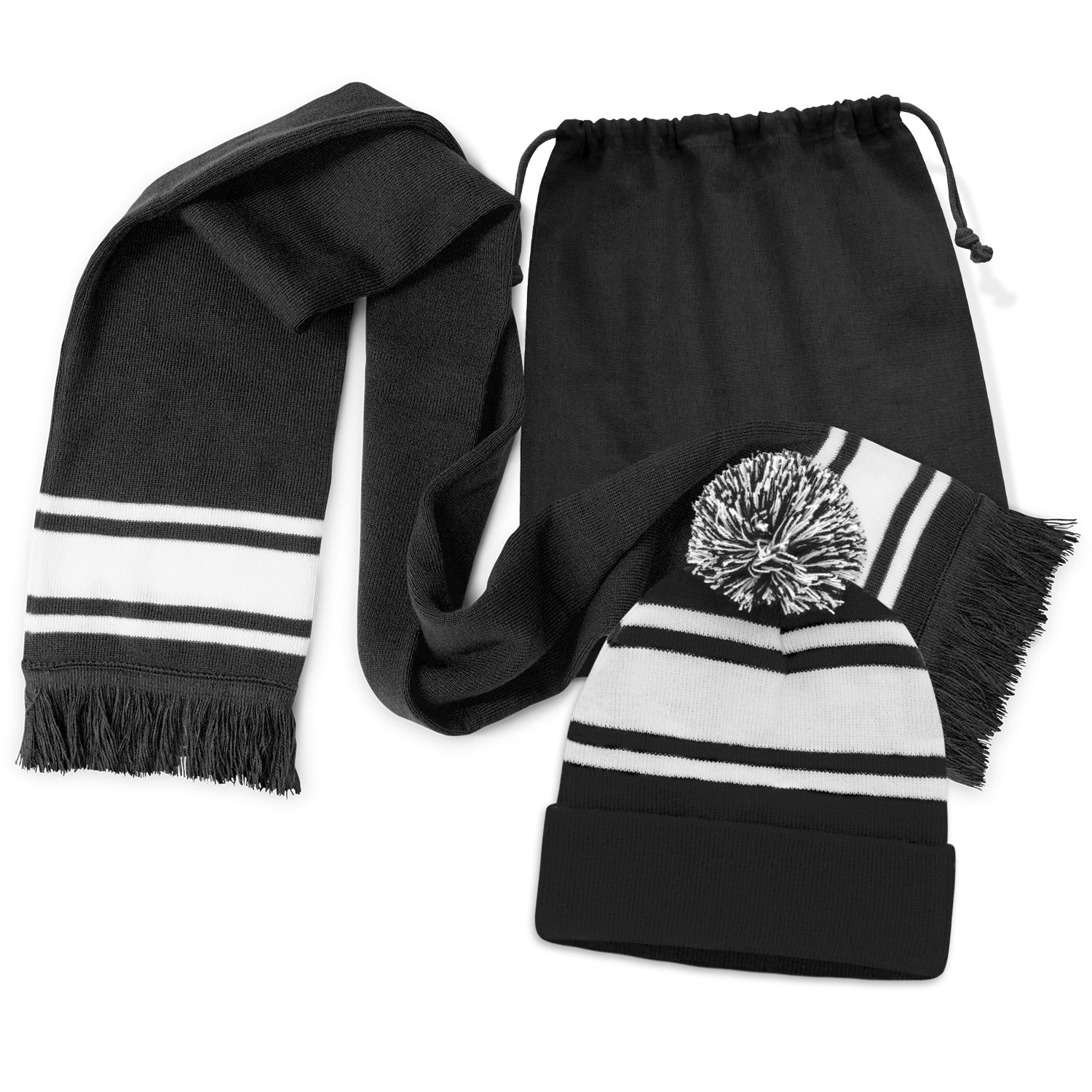 Commodore Scarf and Beanie with Pom Pom Set – Image 5