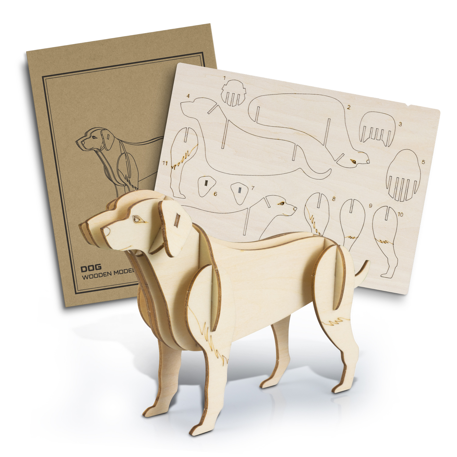 BRANDCRAFT Dog Wooden Model – Image 2