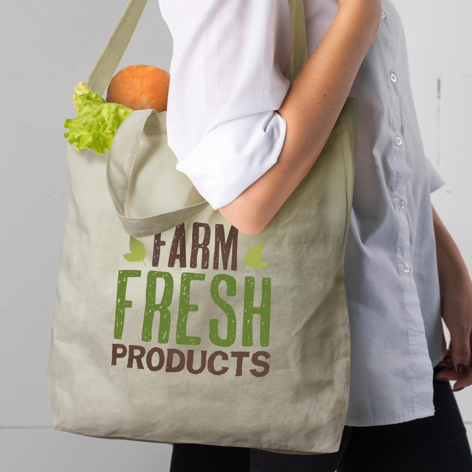 Cotton Shoulder Tote Bag – Image 5