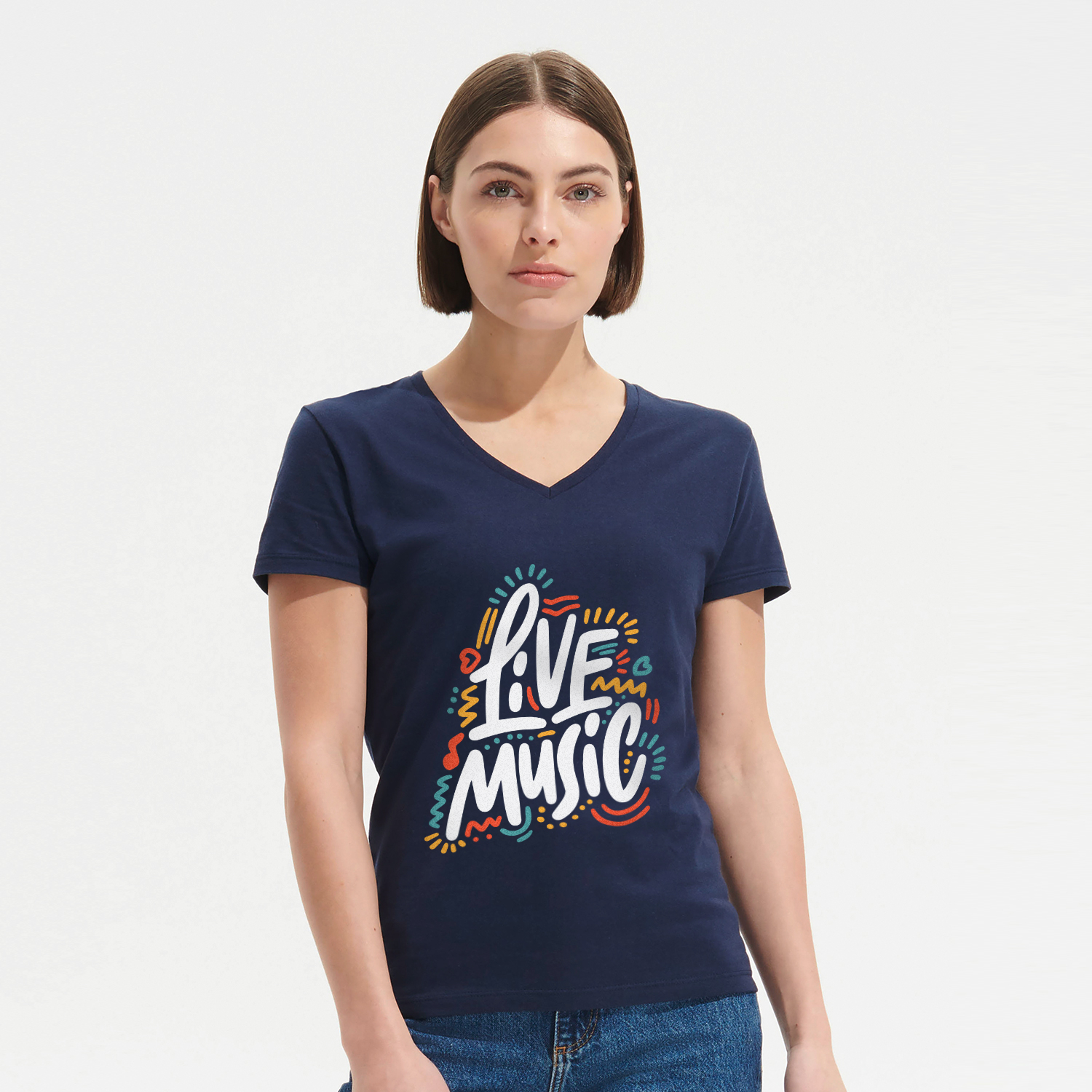 SOLS Imperial Womens V Neck T-Shirt – Image 7