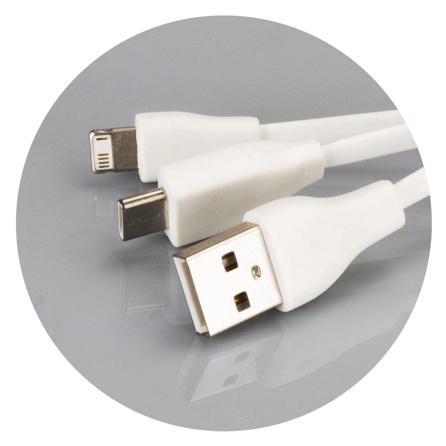 Bamboo Charging Cable Key Ring - Rectangle – Image 3