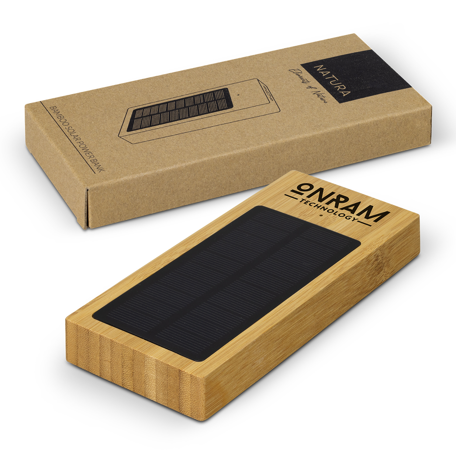 NATURA Bamboo Solar Power Bank – Image 1