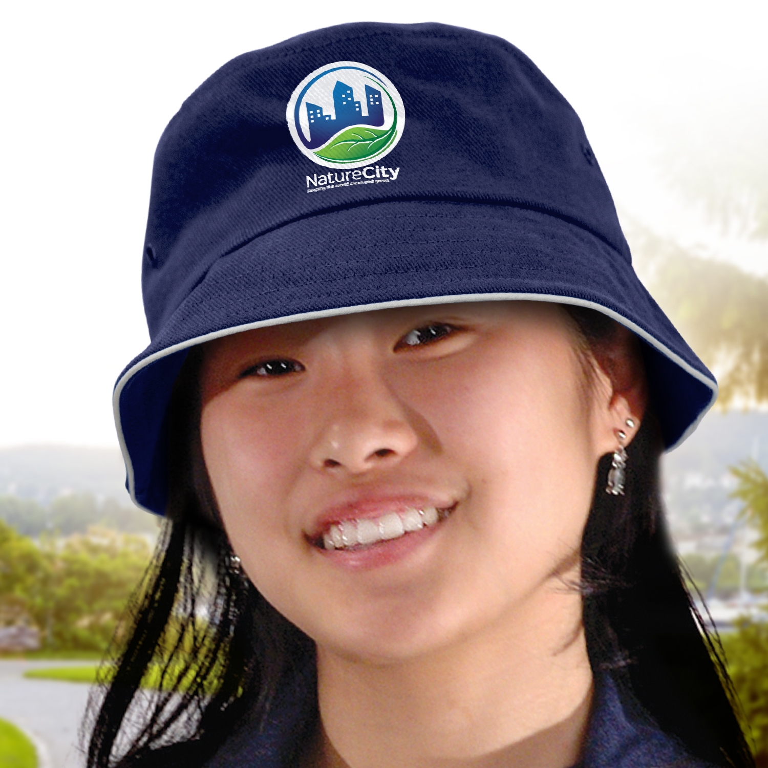 Bondi Bucket Hat - White Sandwich Trim – Image 7