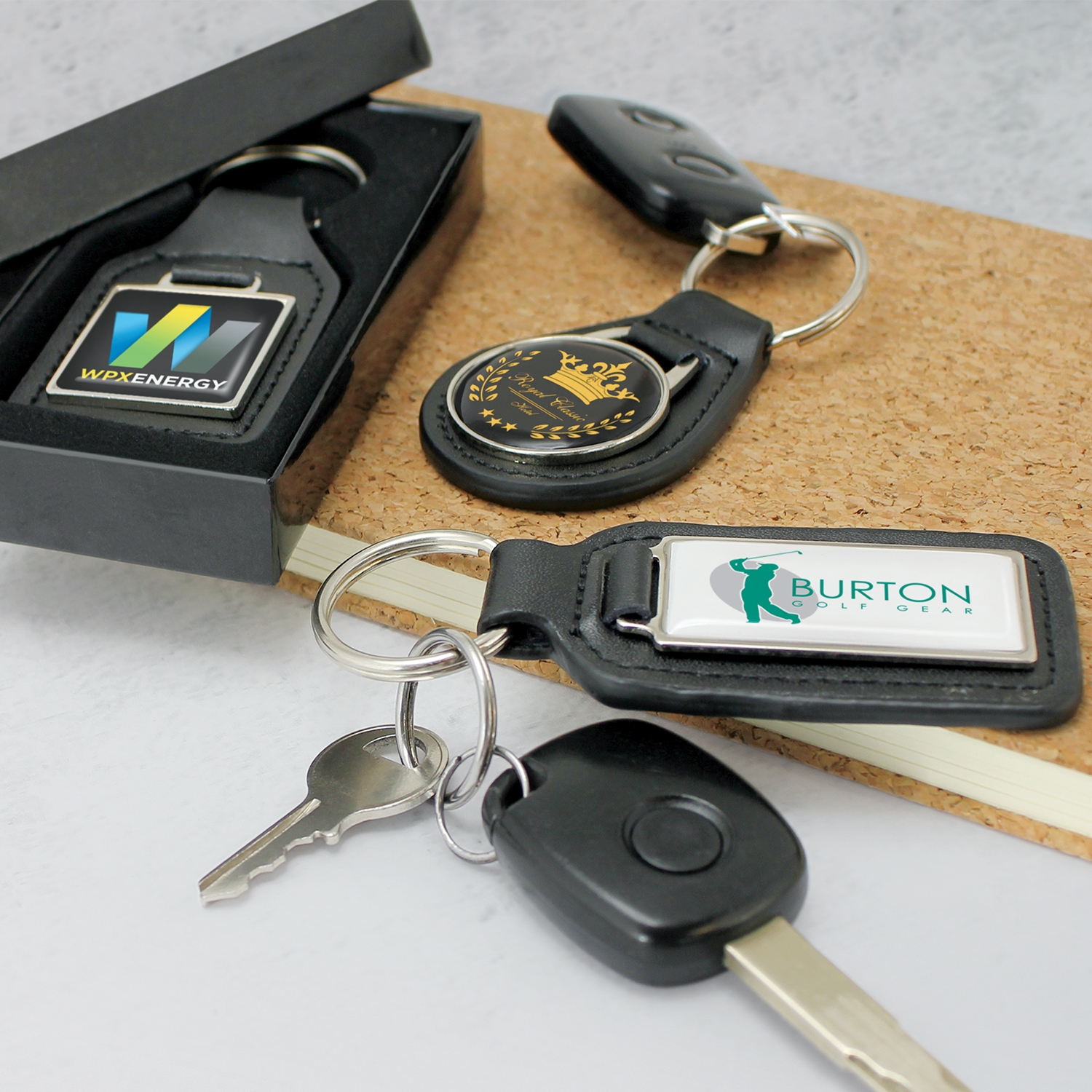 Baron Leather Key Ring - Square – Image 3