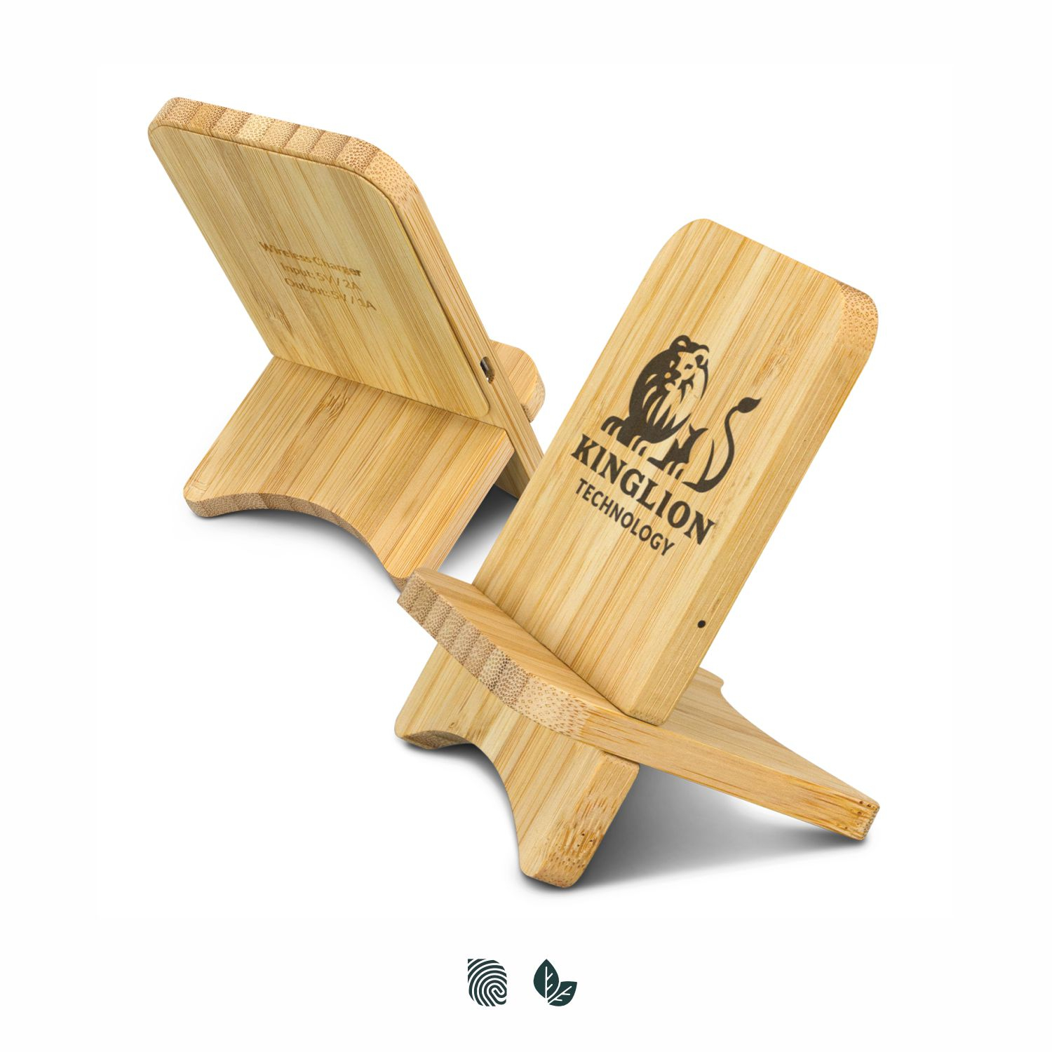 Bamboo Wireless Charging Stand – Image 1