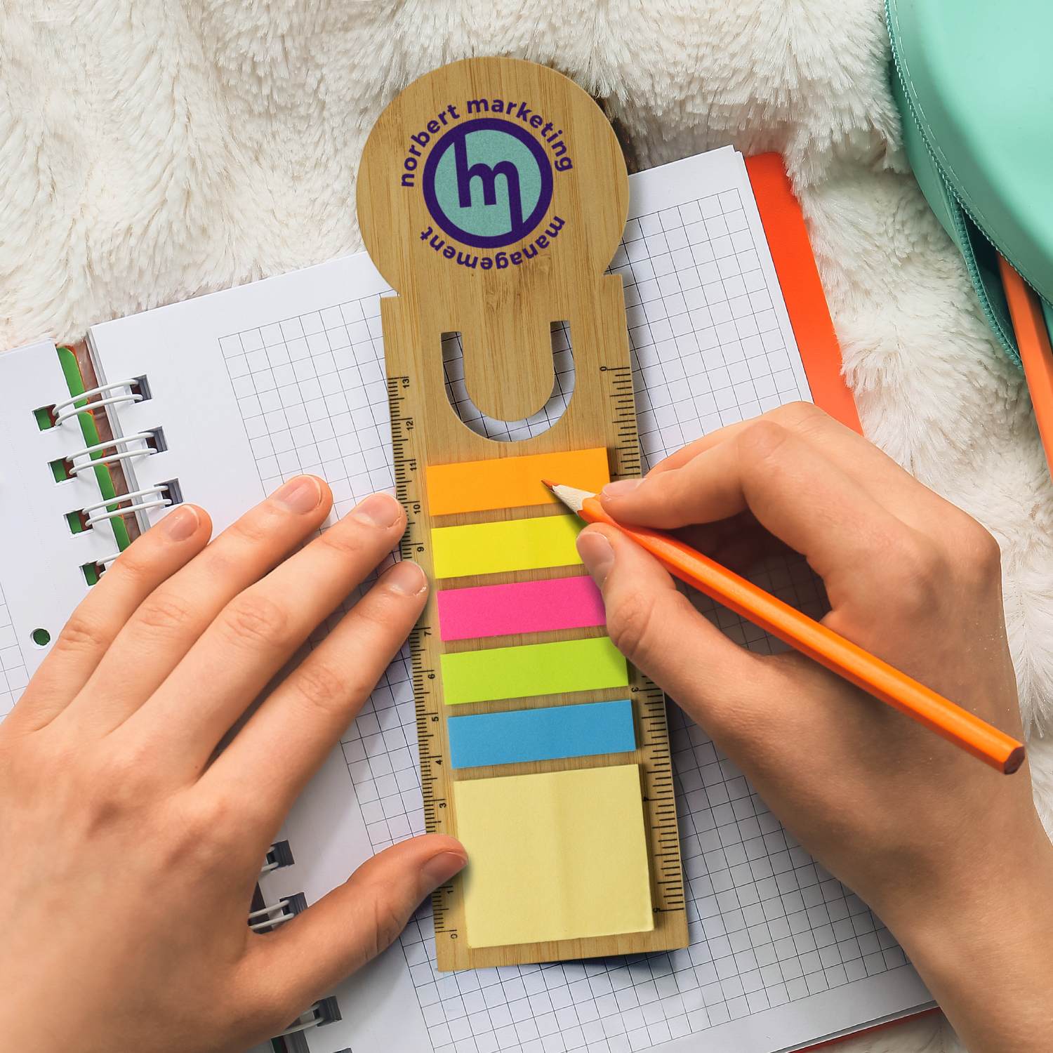 Bamboo Ruler Bookmark - Round – Image 4