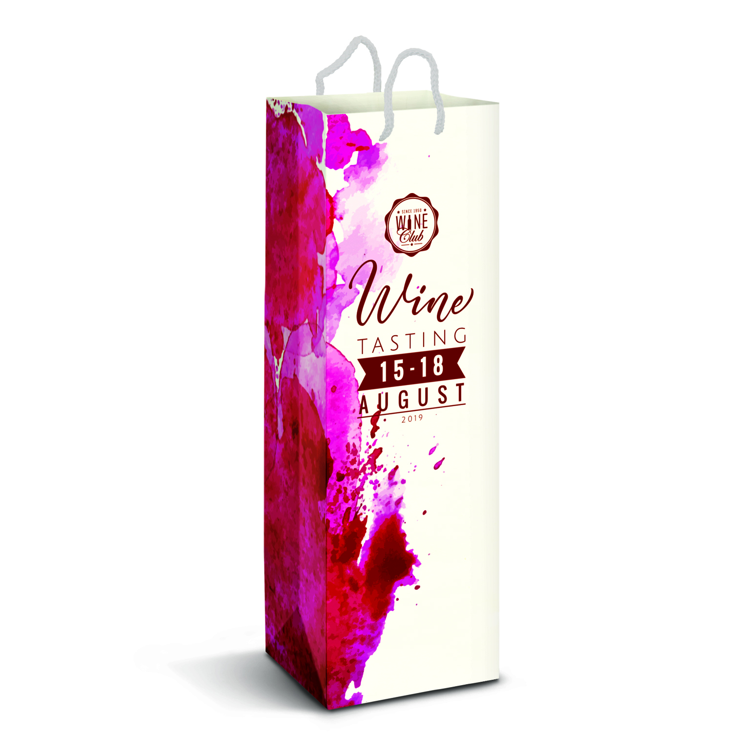 Laminated Paper Wine Bag - Full Colour – Image 1
