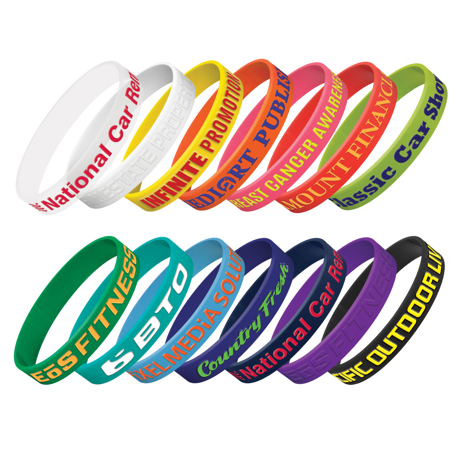 Silicone Wrist Band - Embossed – Image 1