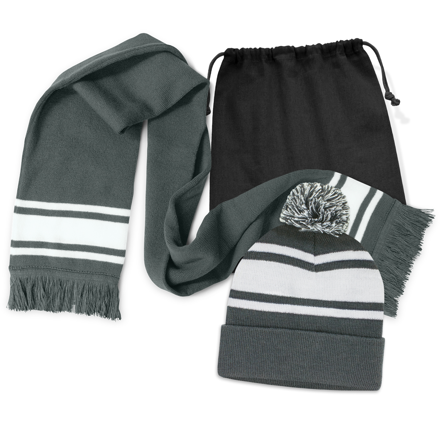 Commodore Scarf and Beanie with Pom Pom Set – Image 2
