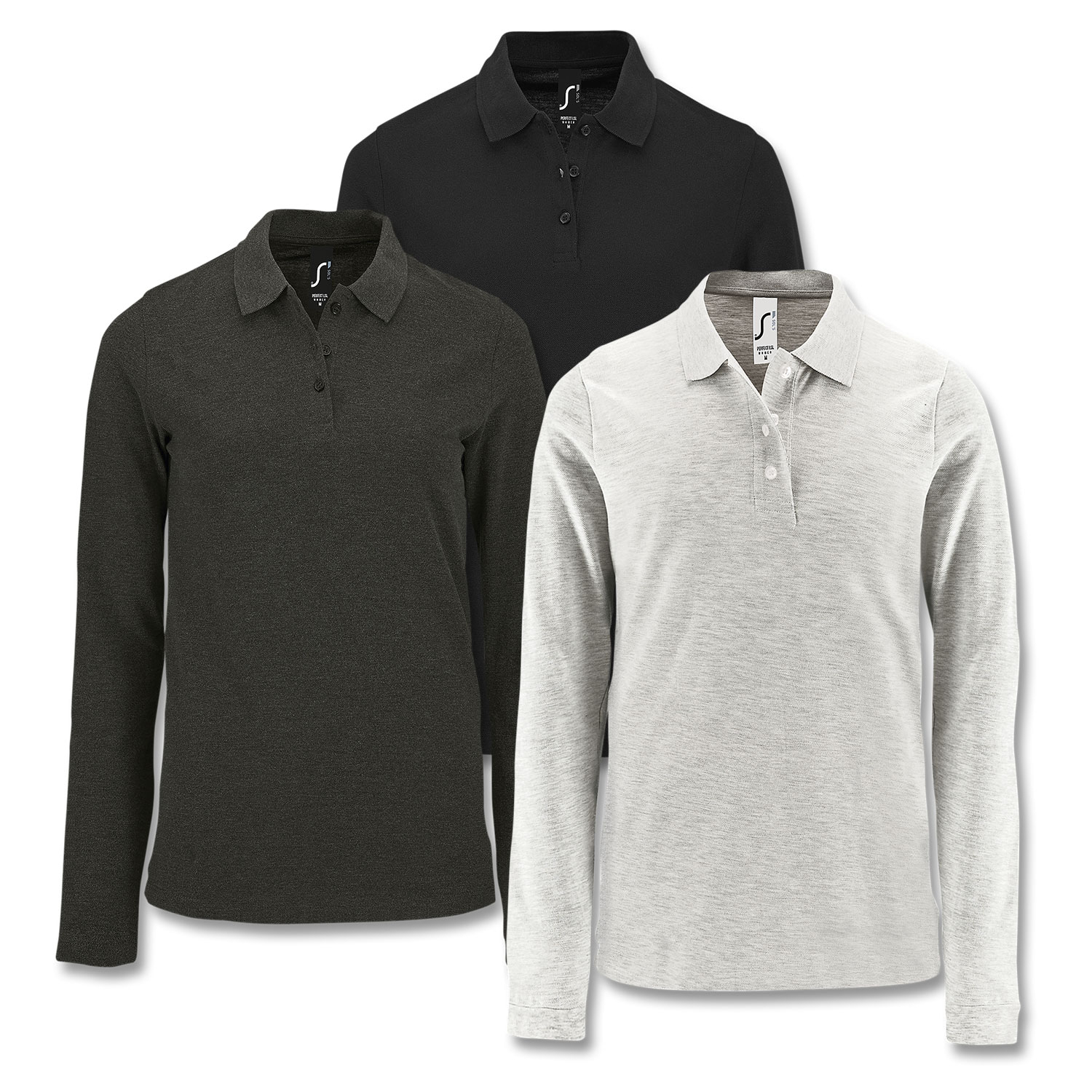SOLS Perfect Women's Long Sleeve Polo – Image 5