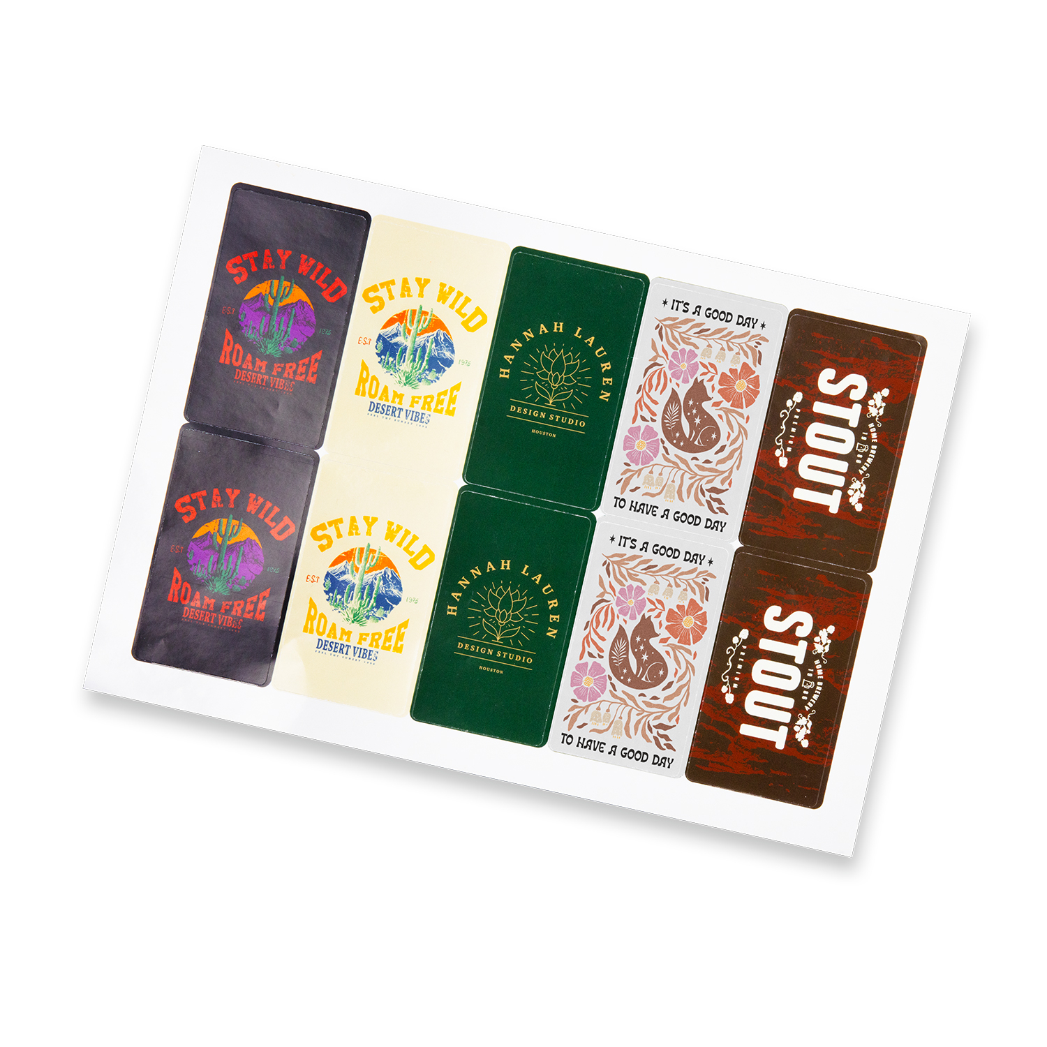 Sticker Sheet 88 x 50mm Rectangle - Gloss – Image 1