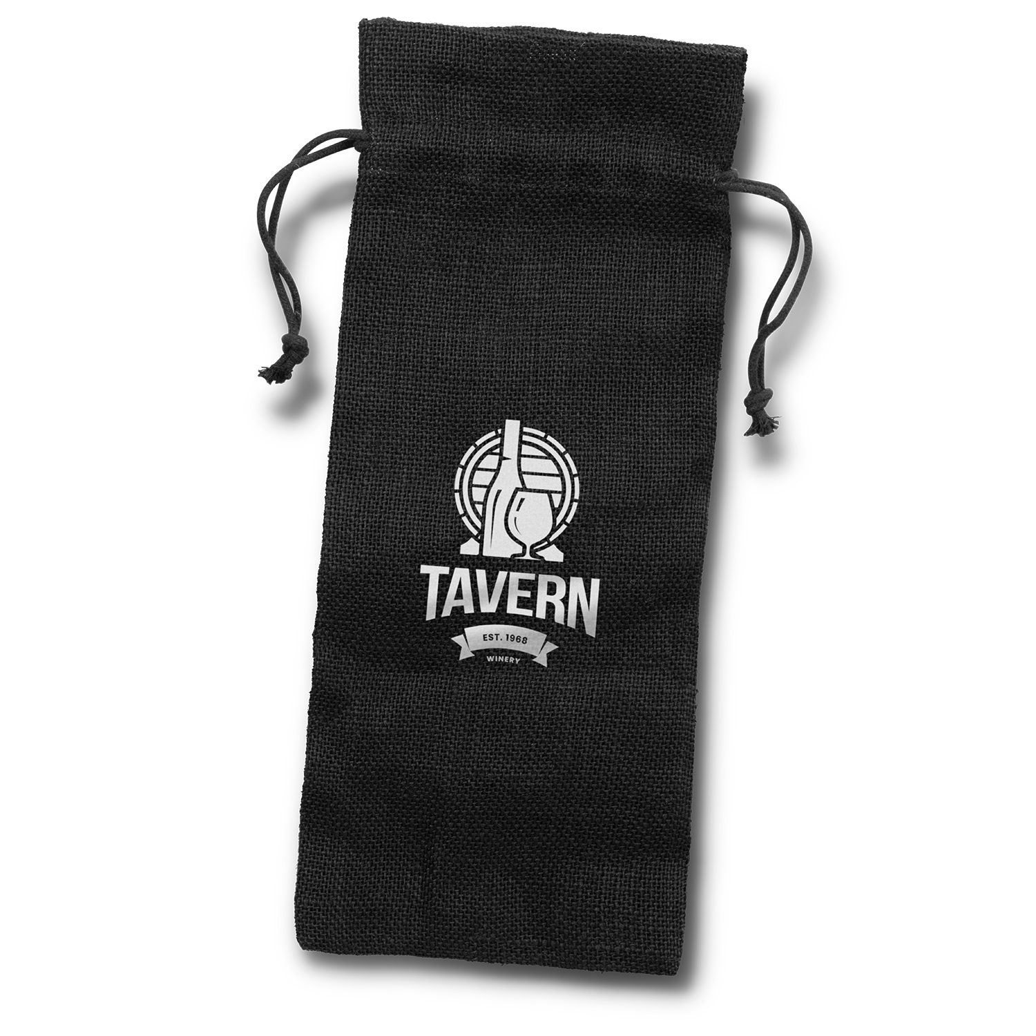Jute Wine Drawstring Bag – Image 1