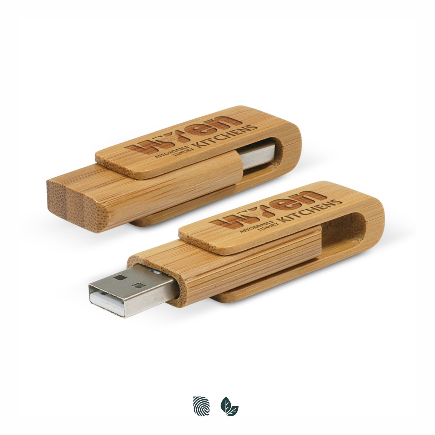 Bamboo 4GB Flash Drive – Image 1