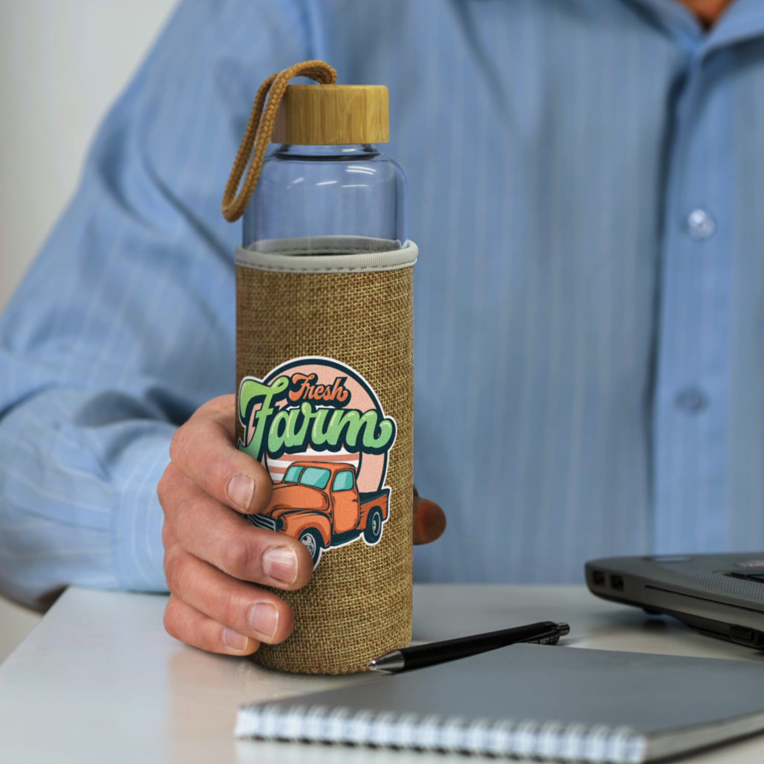 Eden Glass Bottle - Natural Sleeve – Image 8