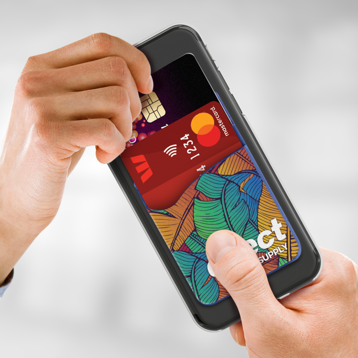 Dual Silicone Phone Wallet - Full Colour – Image 15