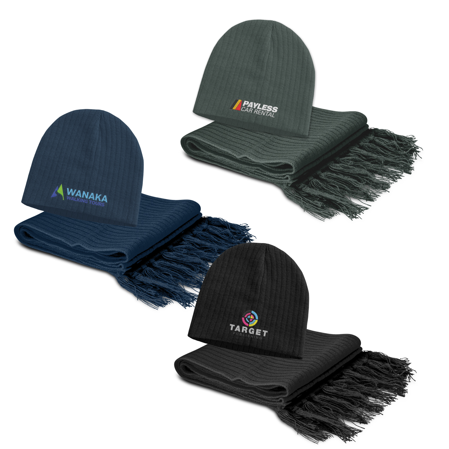 Nebraska Scarf and Beanie Set – Image 1