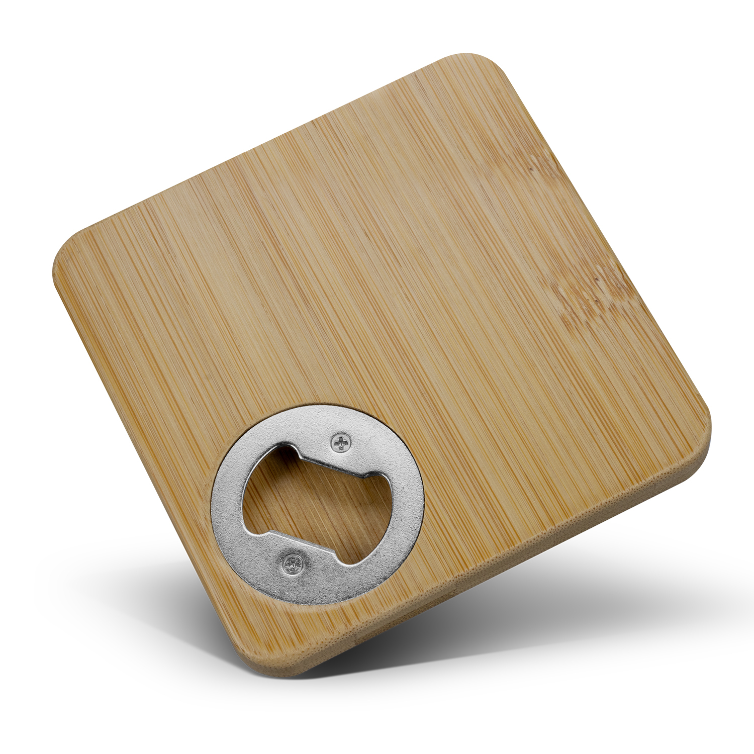 Bamboo Bottle Opener Coaster - Square – Image 3