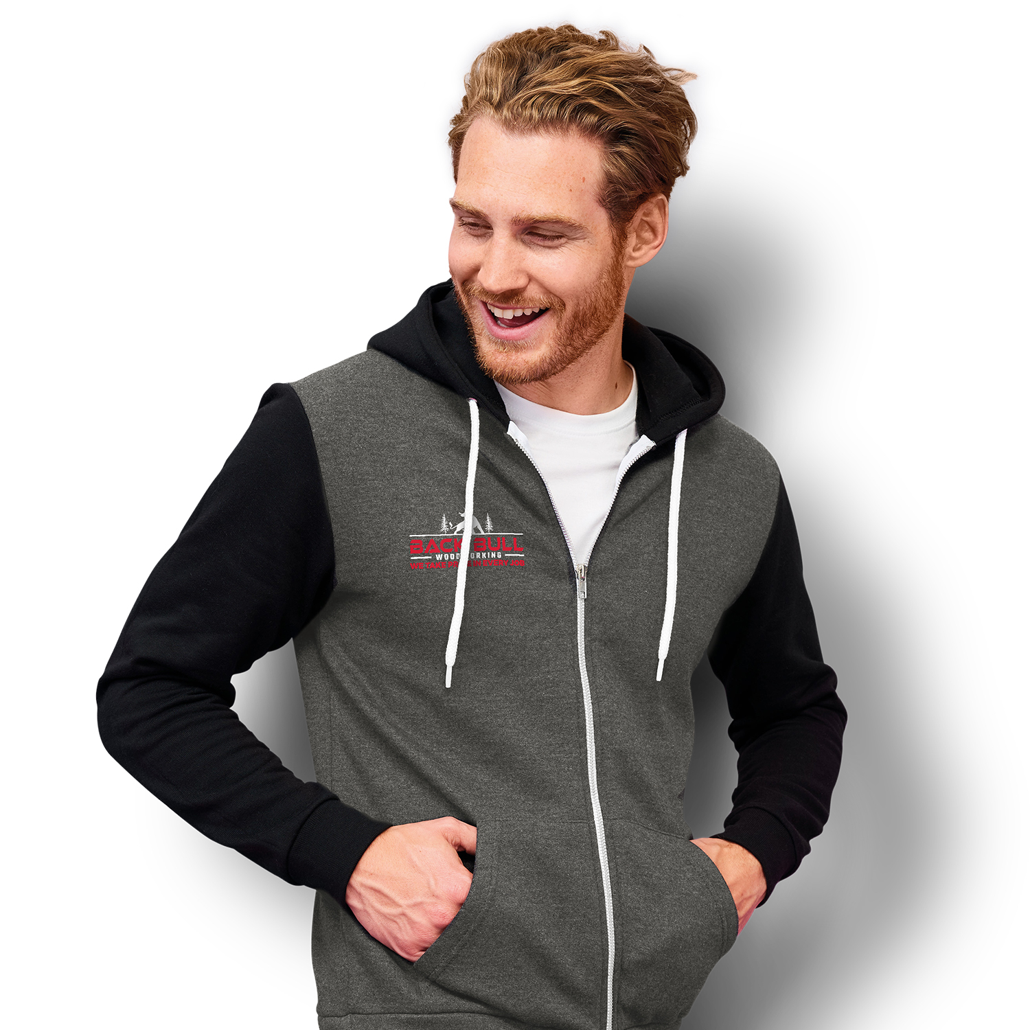 SOLS Silver Unisex Zipped Sweatshirt – Image 1