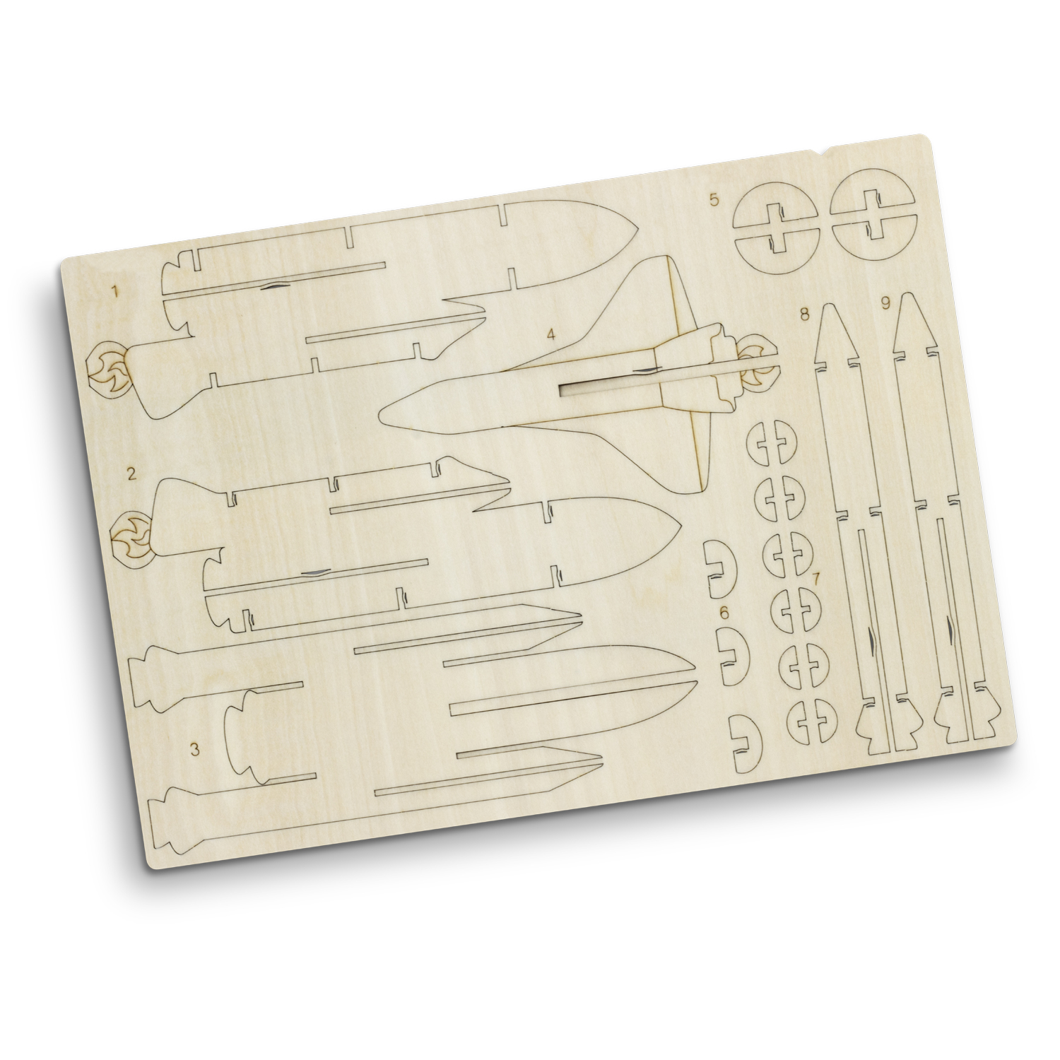 BRANDCRAFT Rocket Ship Wooden Model – Image 4