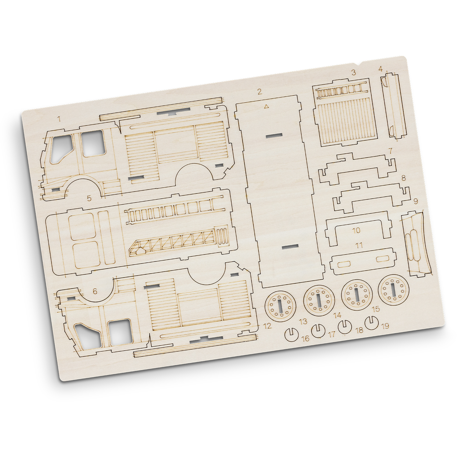 BRANDCRAFT Fire Truck Wooden Model – Image 4