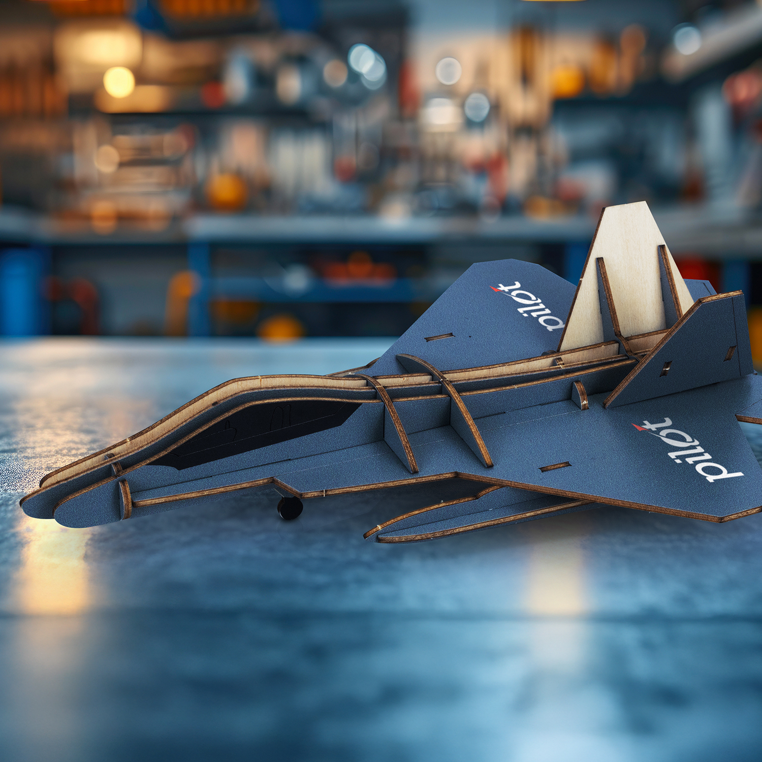 BRANDCRAFT Jet Fighter Wooden Model – Image 8