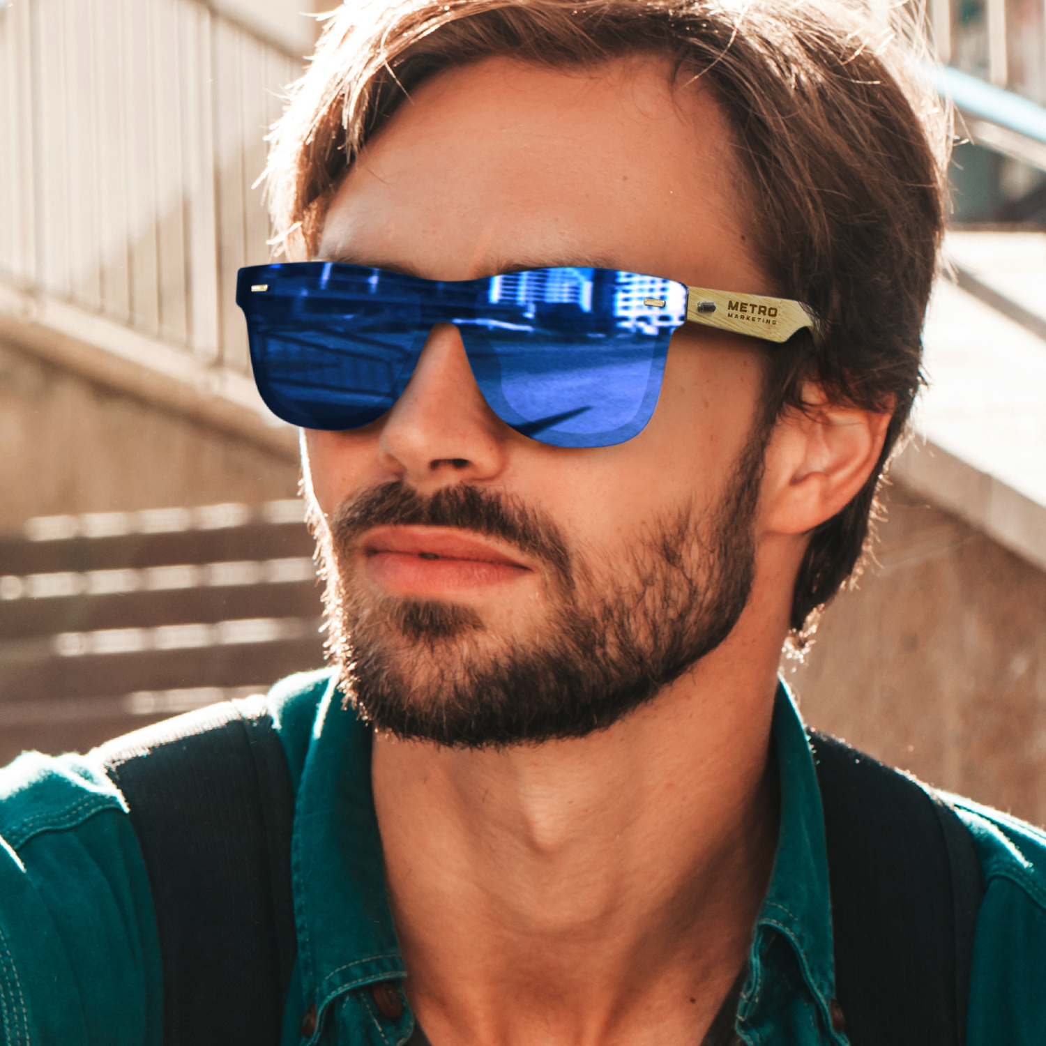 Ryder Mirror Lens Sunglasses - Bamboo – Image 5
