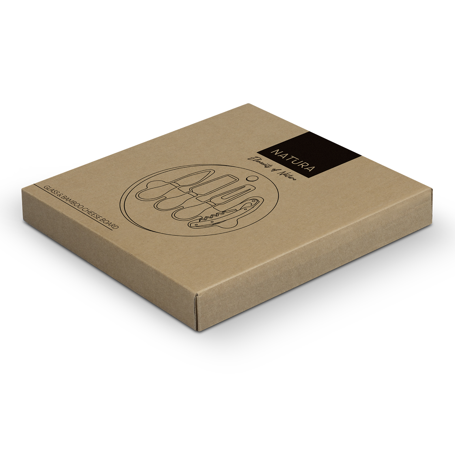 NATURA Glass & Bamboo Cheese Board – Image 5