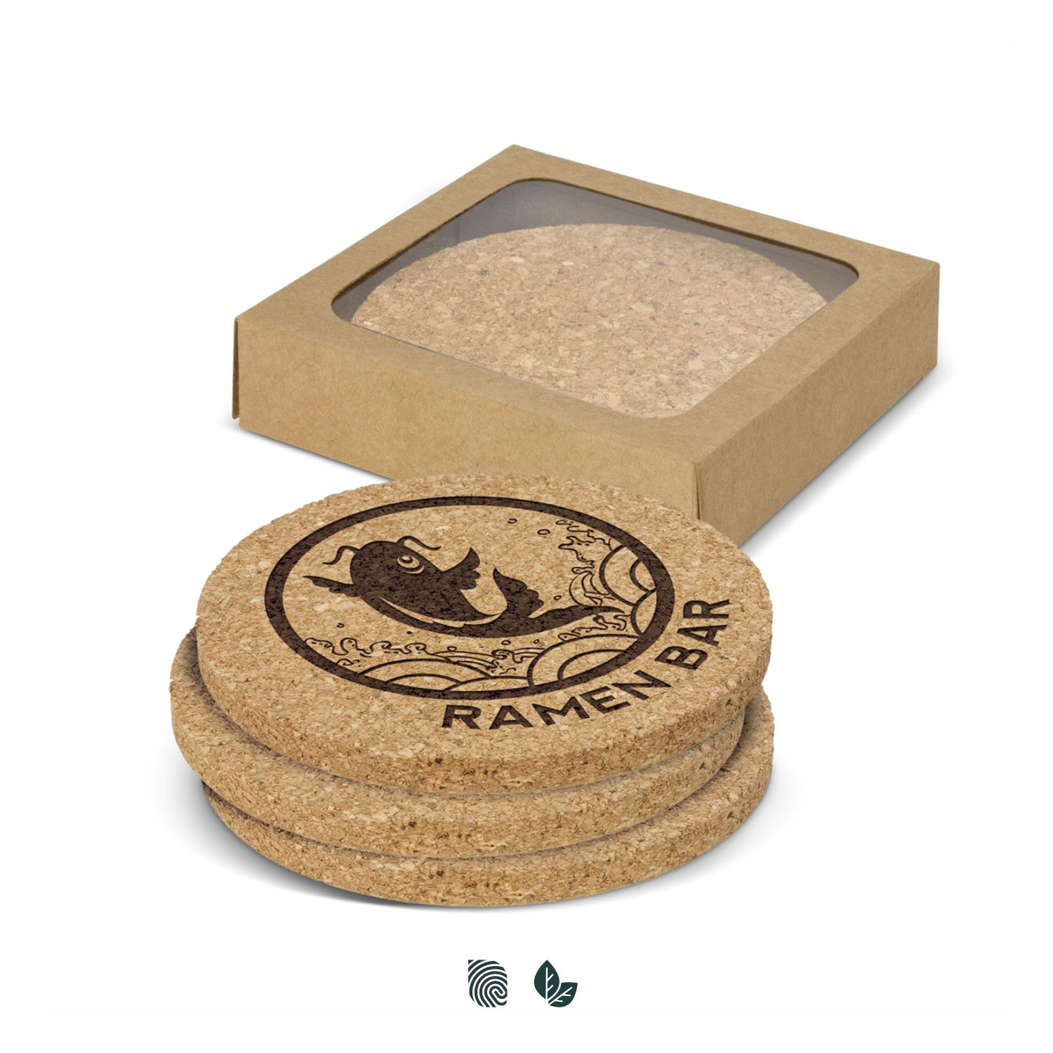 Oakridge Cork Coaster Round - Set of 4 – Image 1