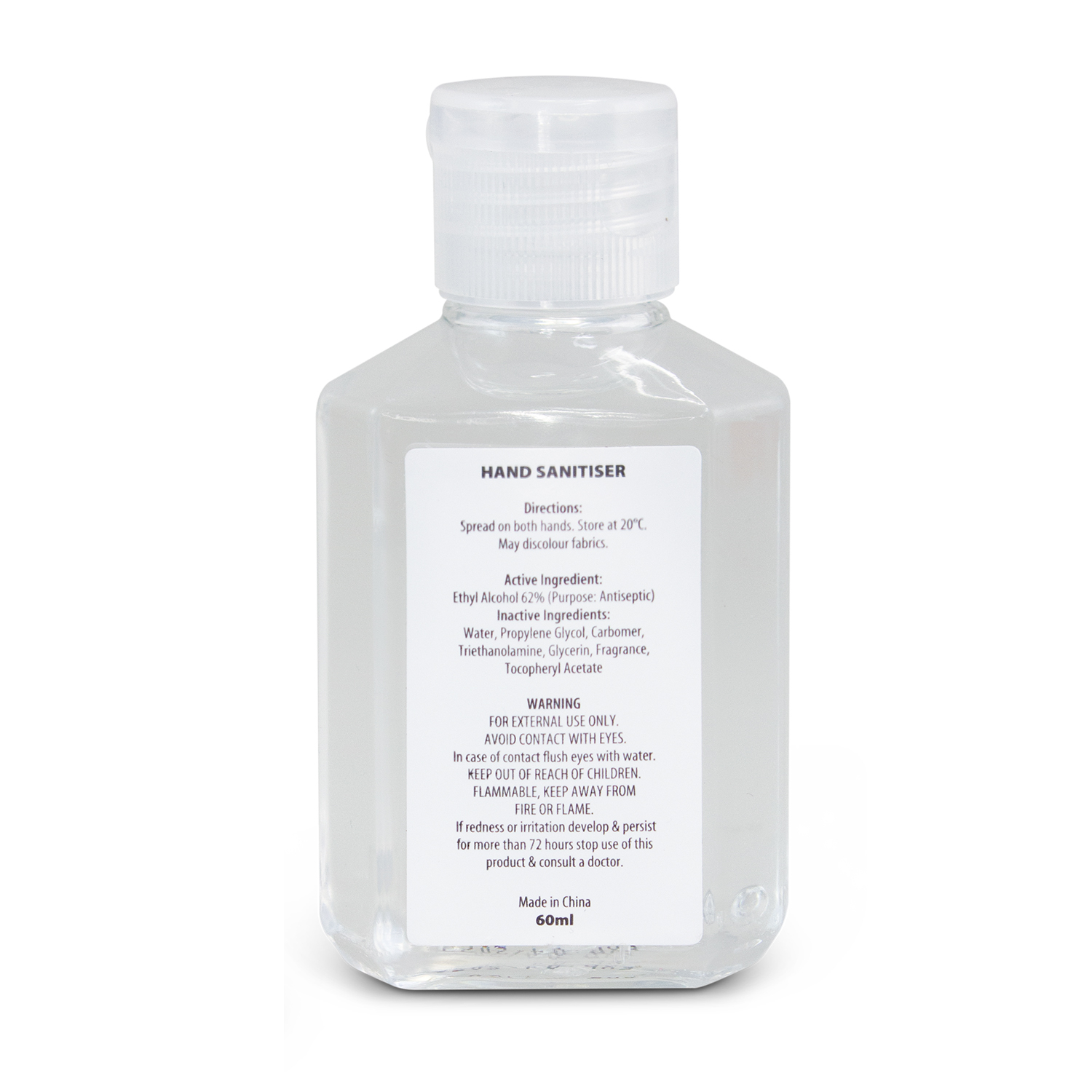 Hand Sanitiser Gel 60ml – Image 3