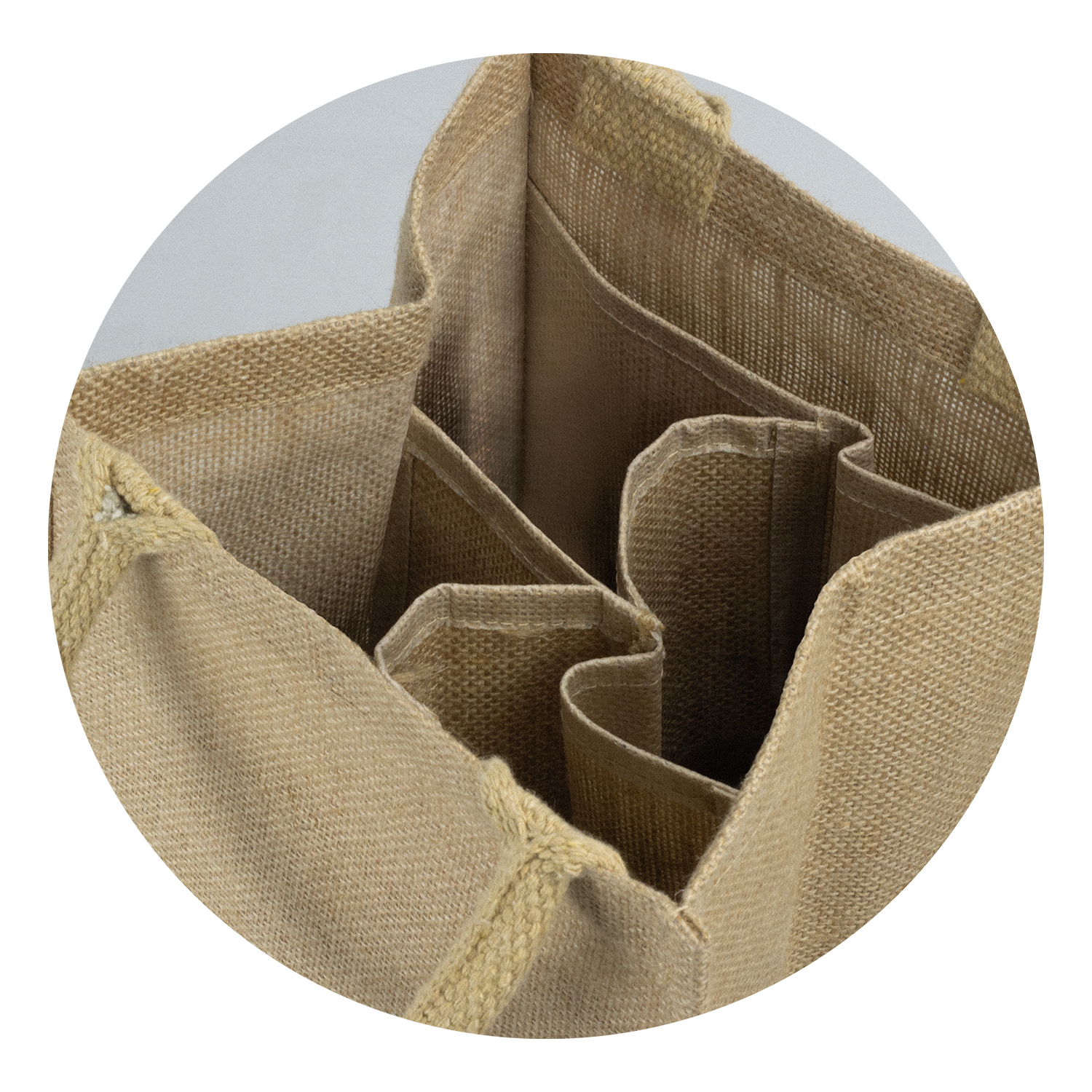 Jute Four Bottle Wine Carrier – Image 3