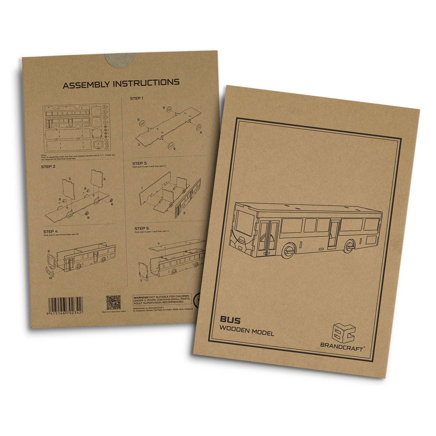 BRANDCRAFT Bus Wooden Model – Image 5