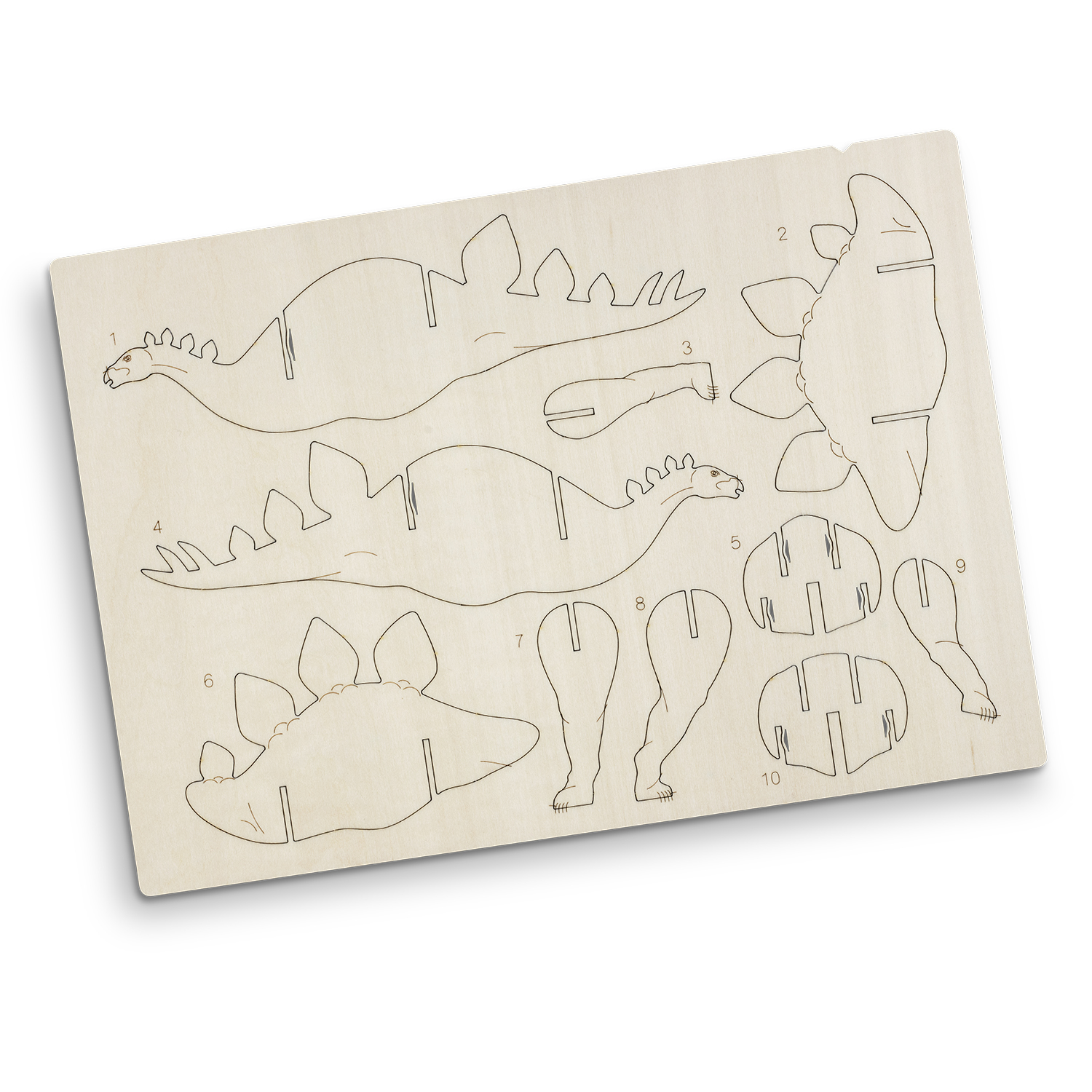 BRANDCRAFT Stegosaurus Wooden Model – Image 4