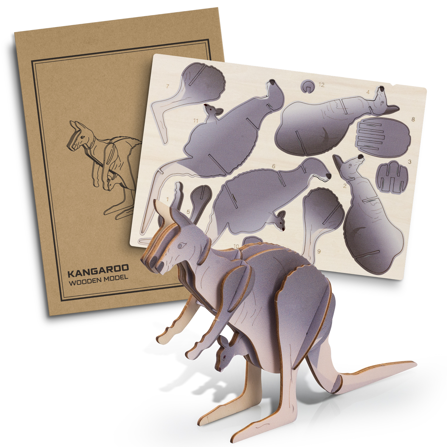 BRANDCRAFT Kangaroo Wooden Model – Image 2