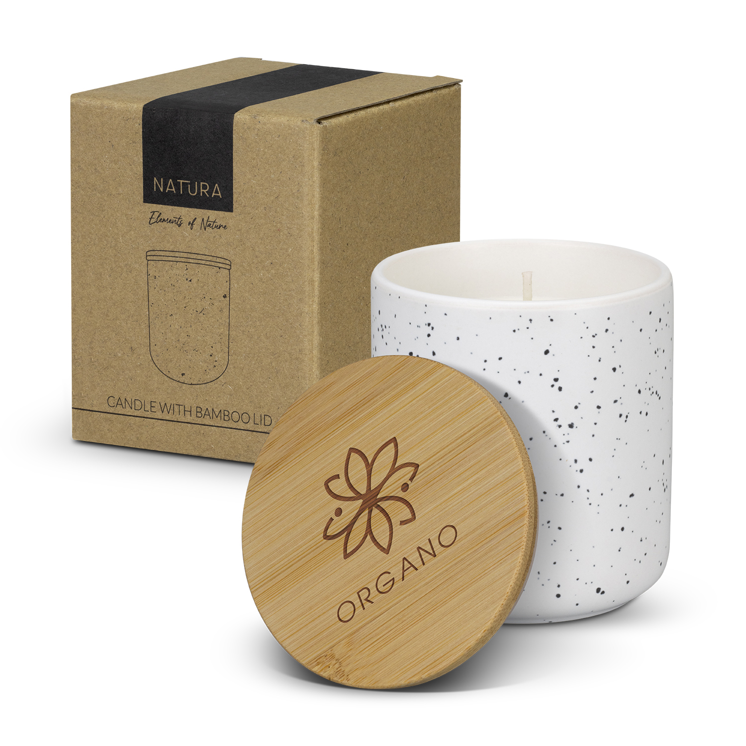 NATURA Candle with Bamboo Lid – Image 2