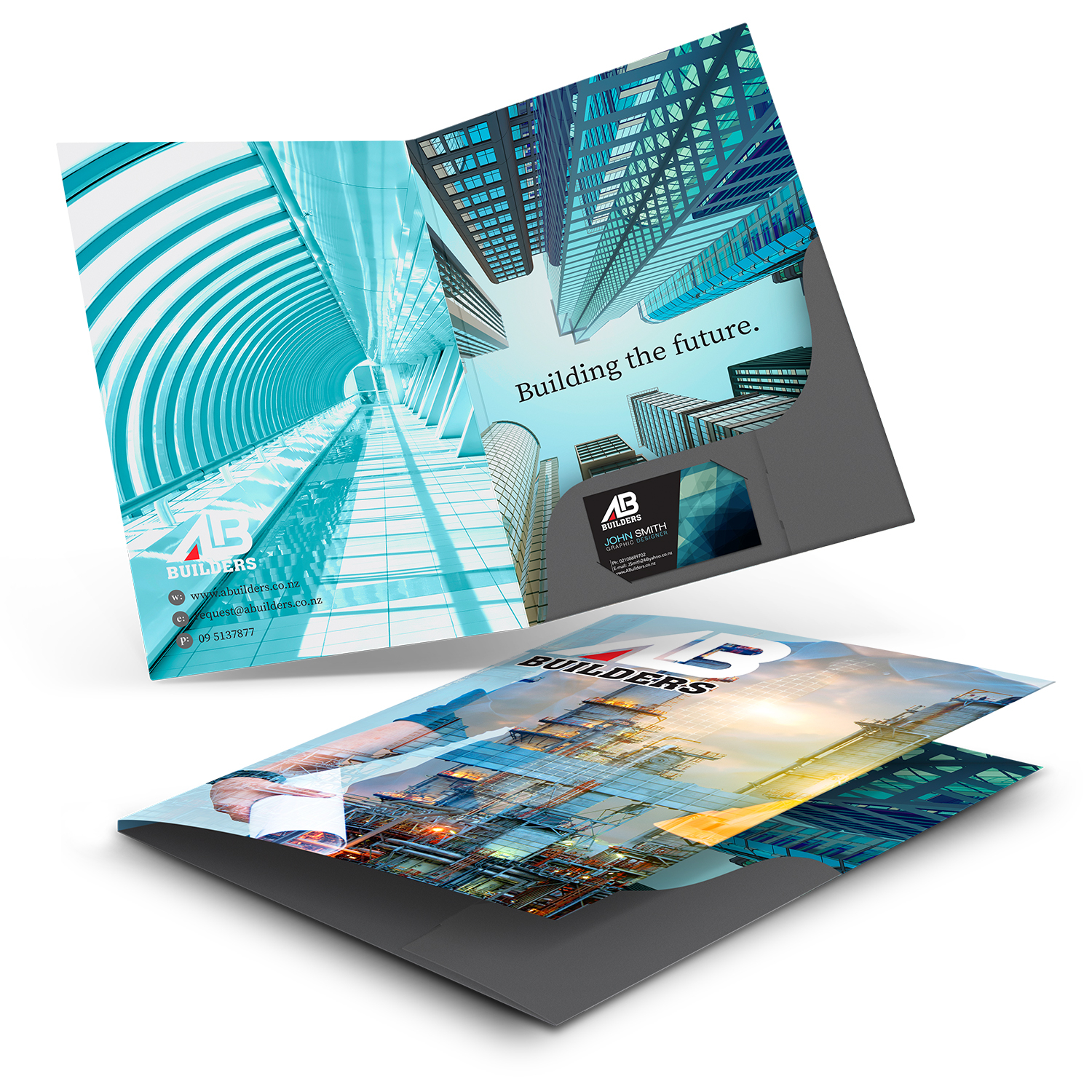 A4 Presentation Folder with Spine – Image 1