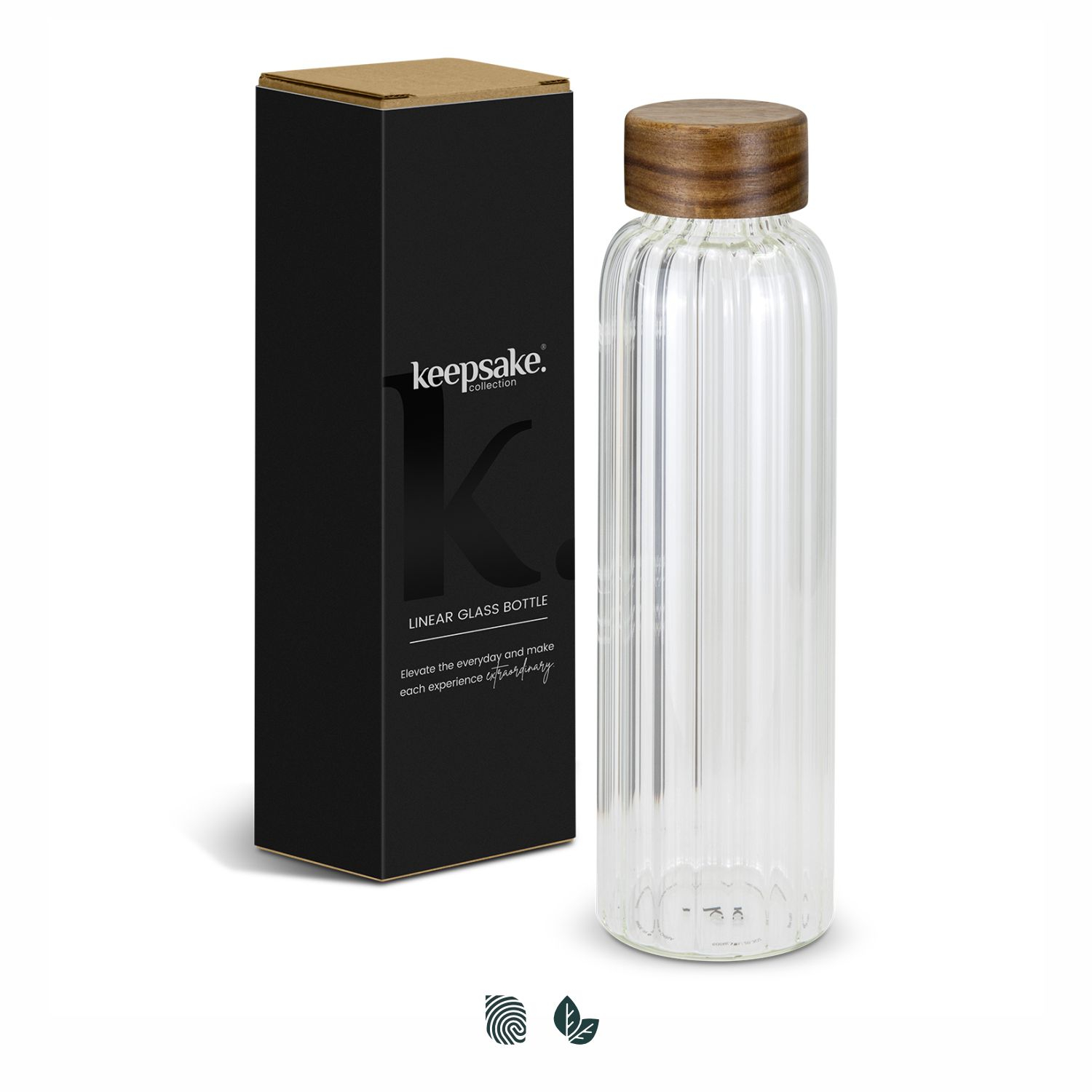 Keepsake Linear Glass Drink Bottle – Image 1