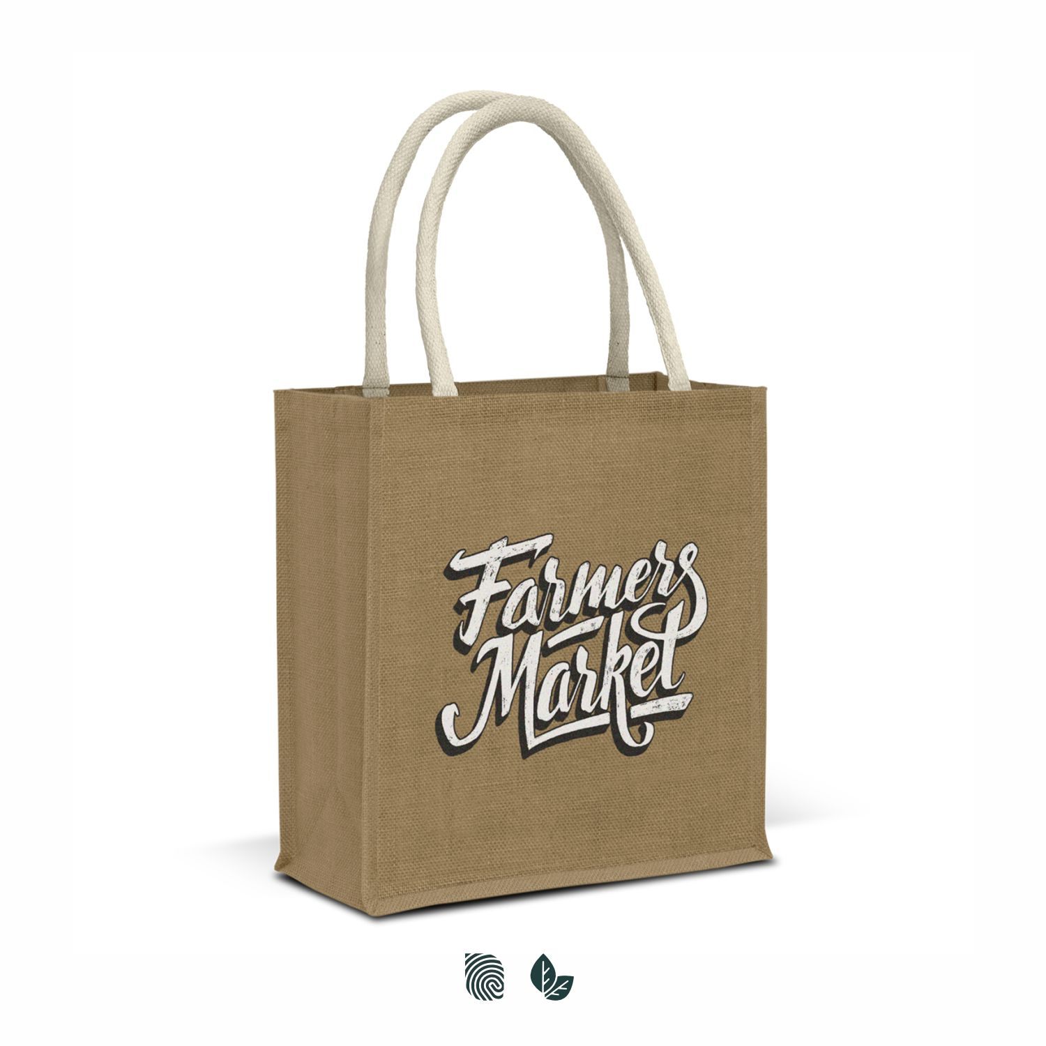 Lanza Starch Jute Tote Bag – Image 1
