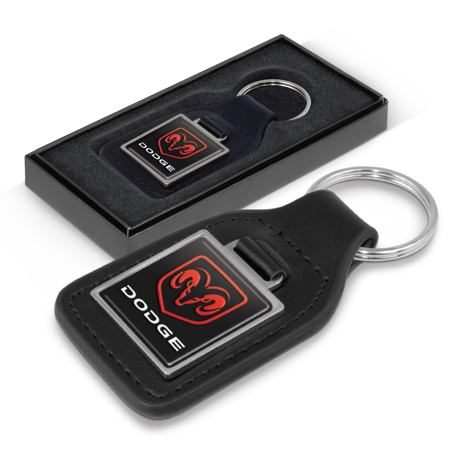 Baron Leather Key Ring - Square – Image 1