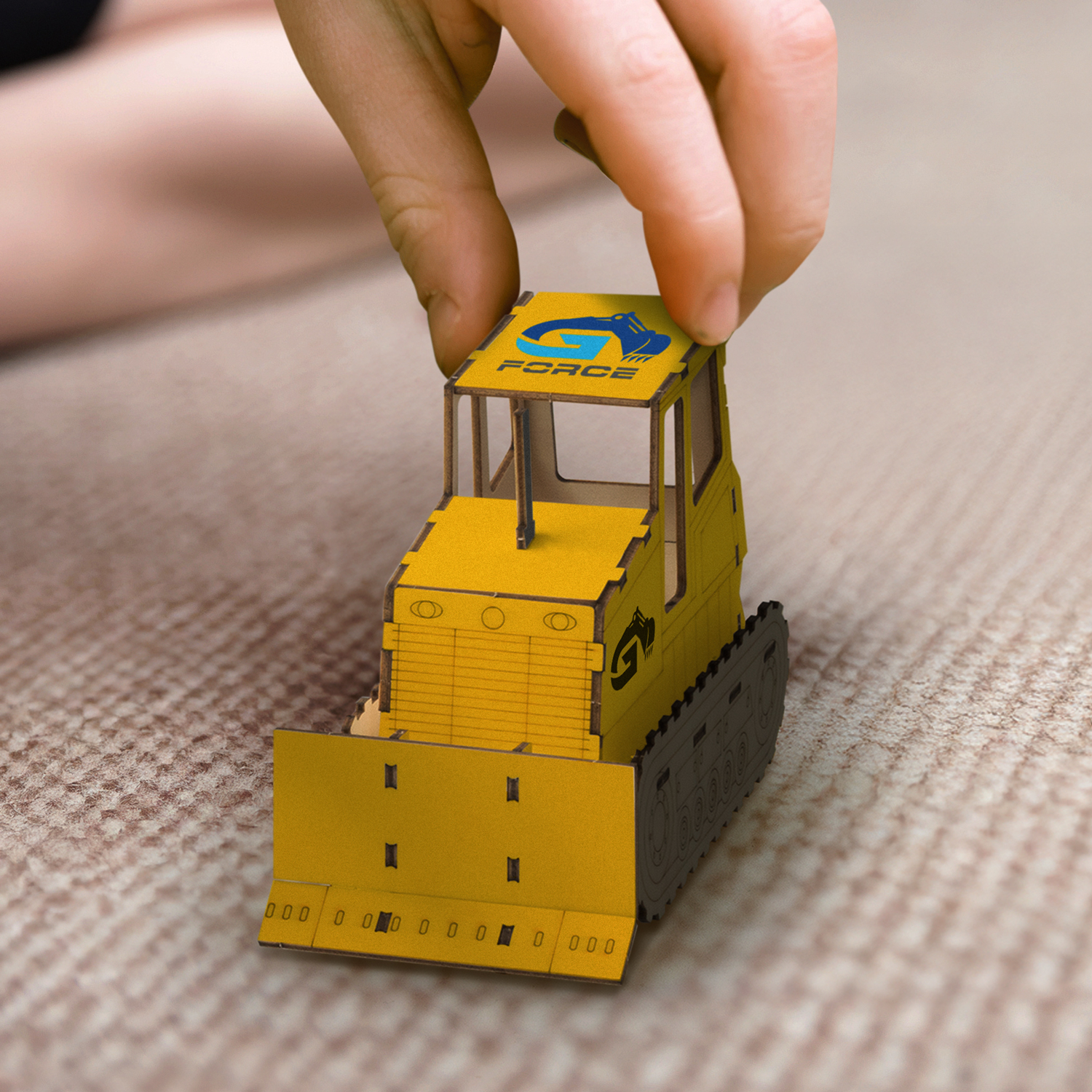 BRANDCRAFT Bulldozer Wooden Model – Image 6