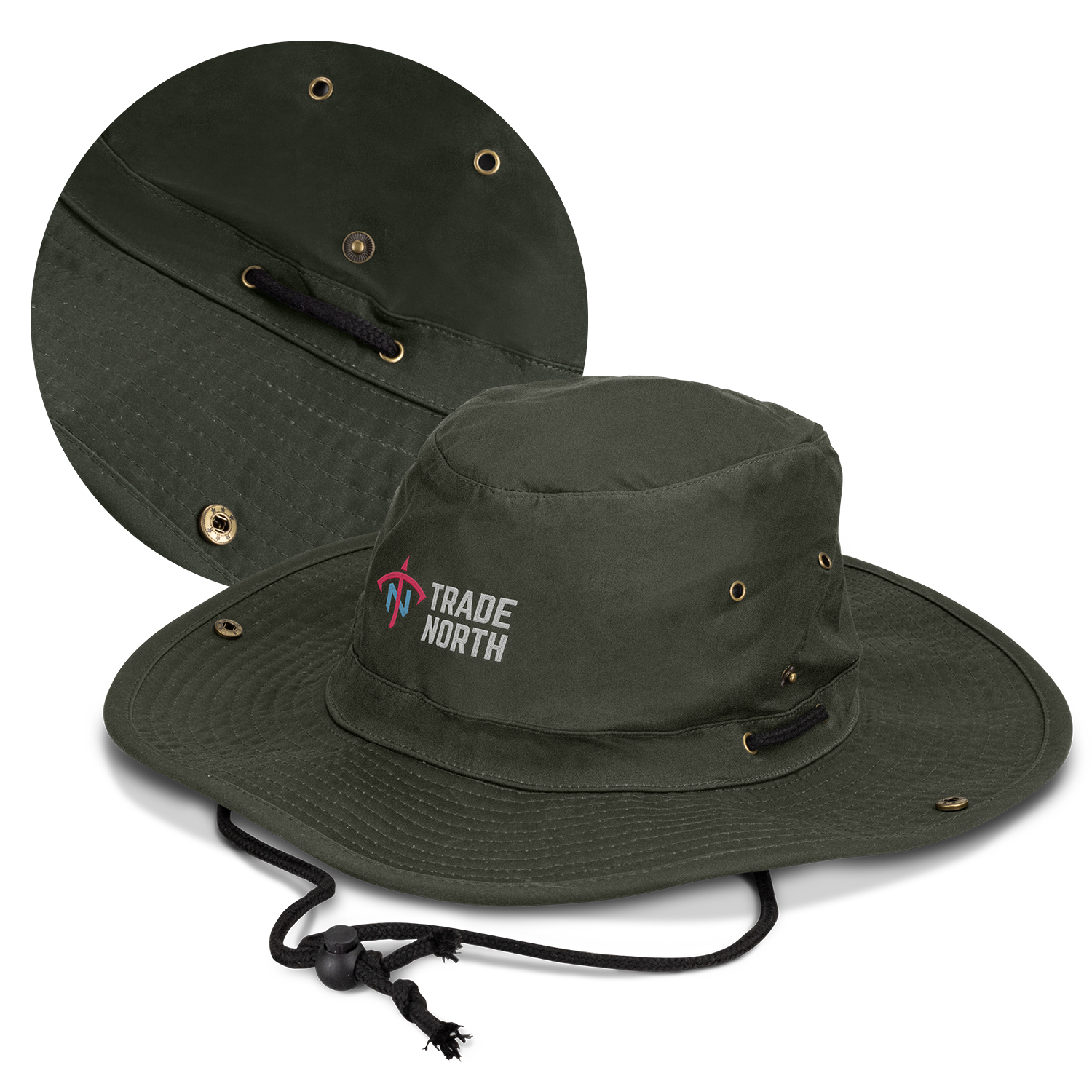 Oilskin Wide Brim Hat – Image 1