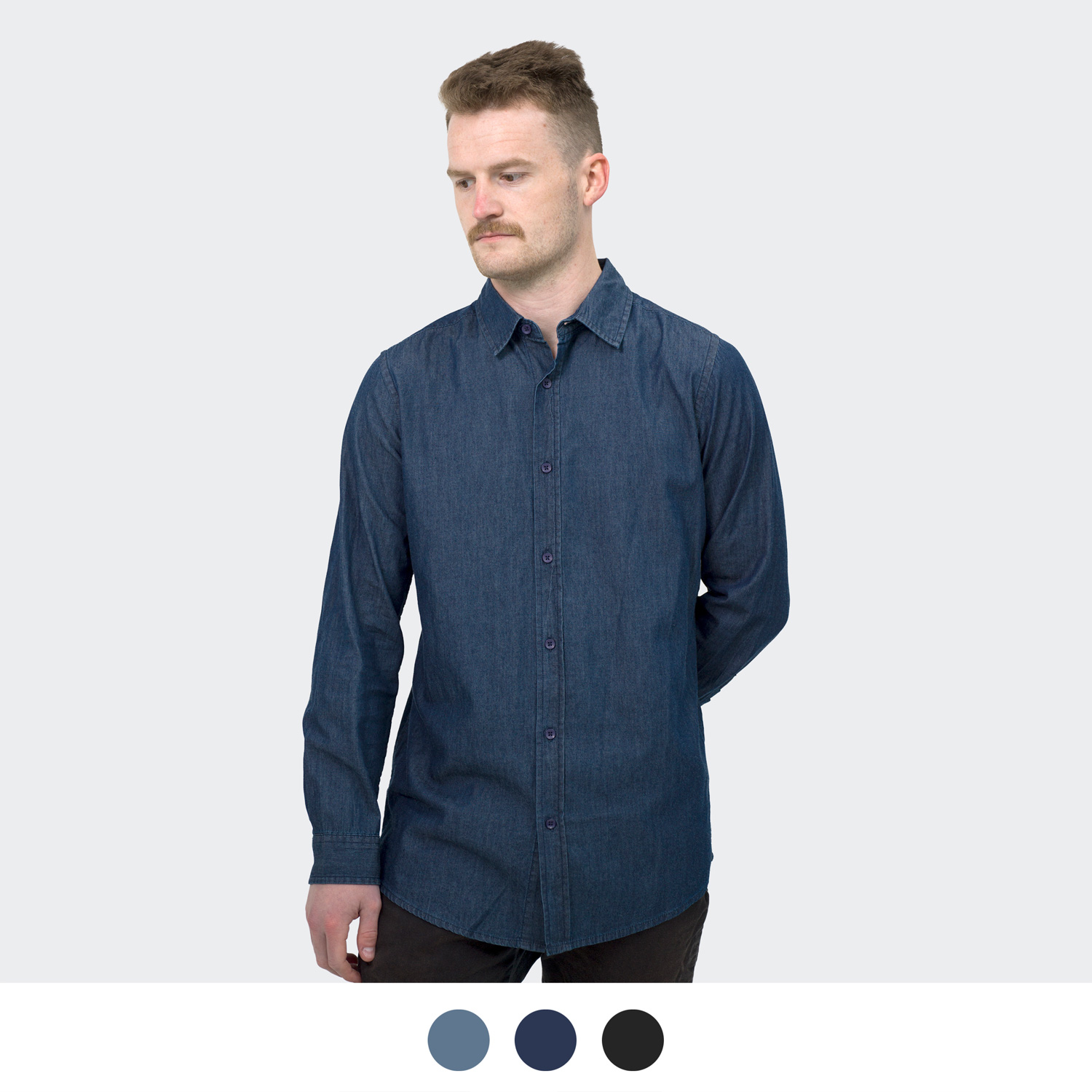 TRENDSWEAR Chester Men's Denim Shirt – Image 1