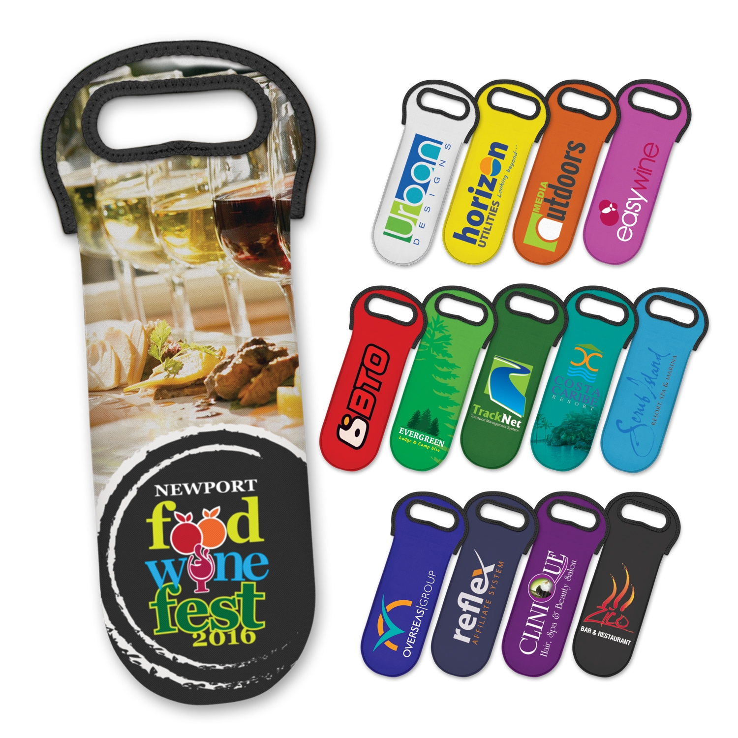 Neoprene Wine Cooler Bag - Full Colour – Image 1