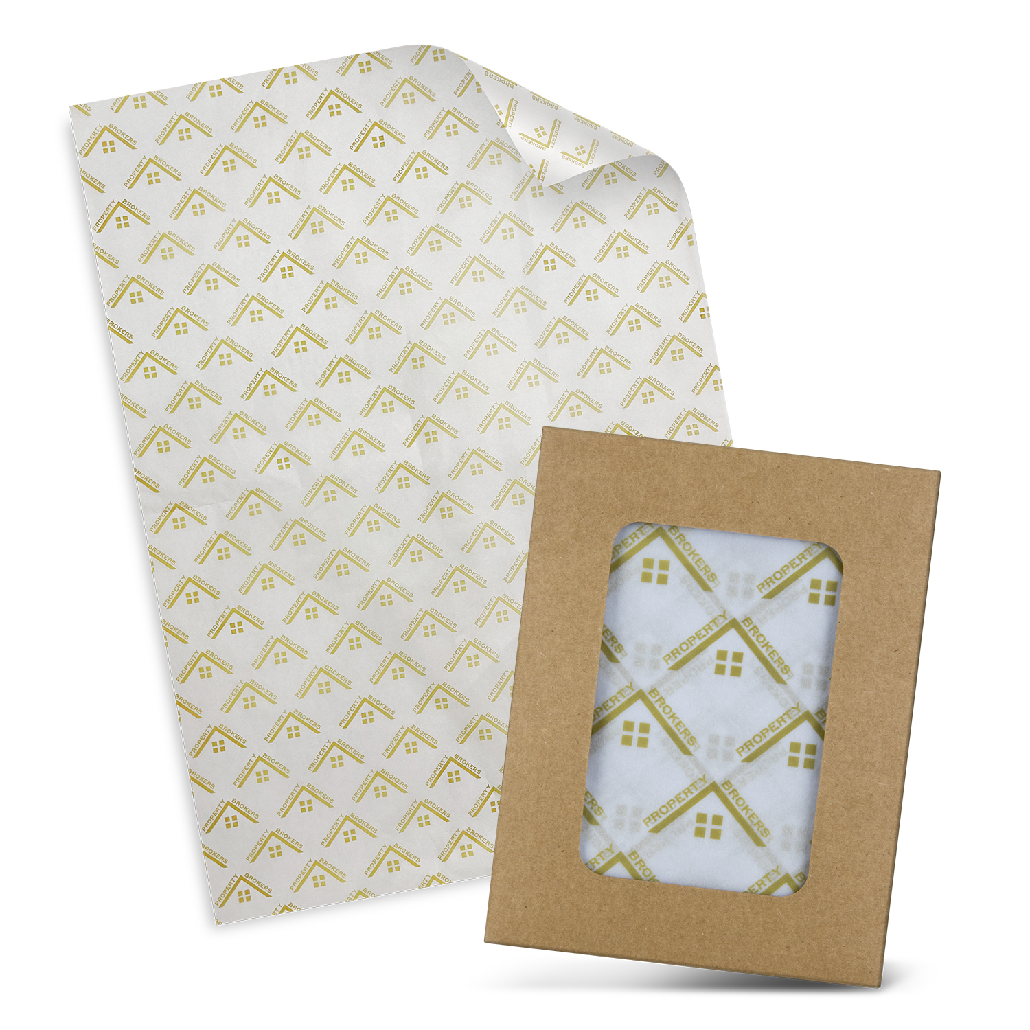 Custom Tissue Paper with Envelope - White – Image 1