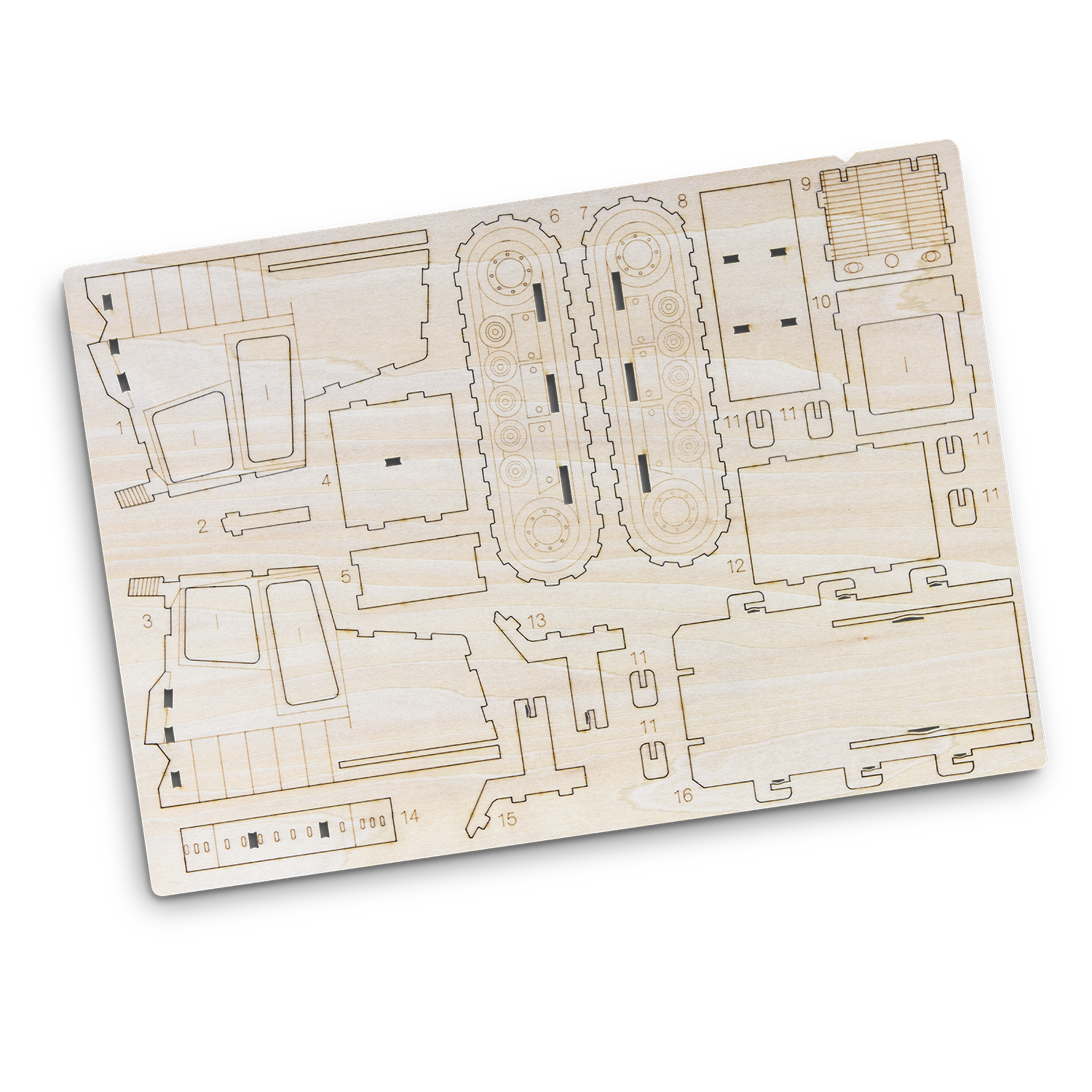 BRANDCRAFT Bulldozer Wooden Model – Image 4