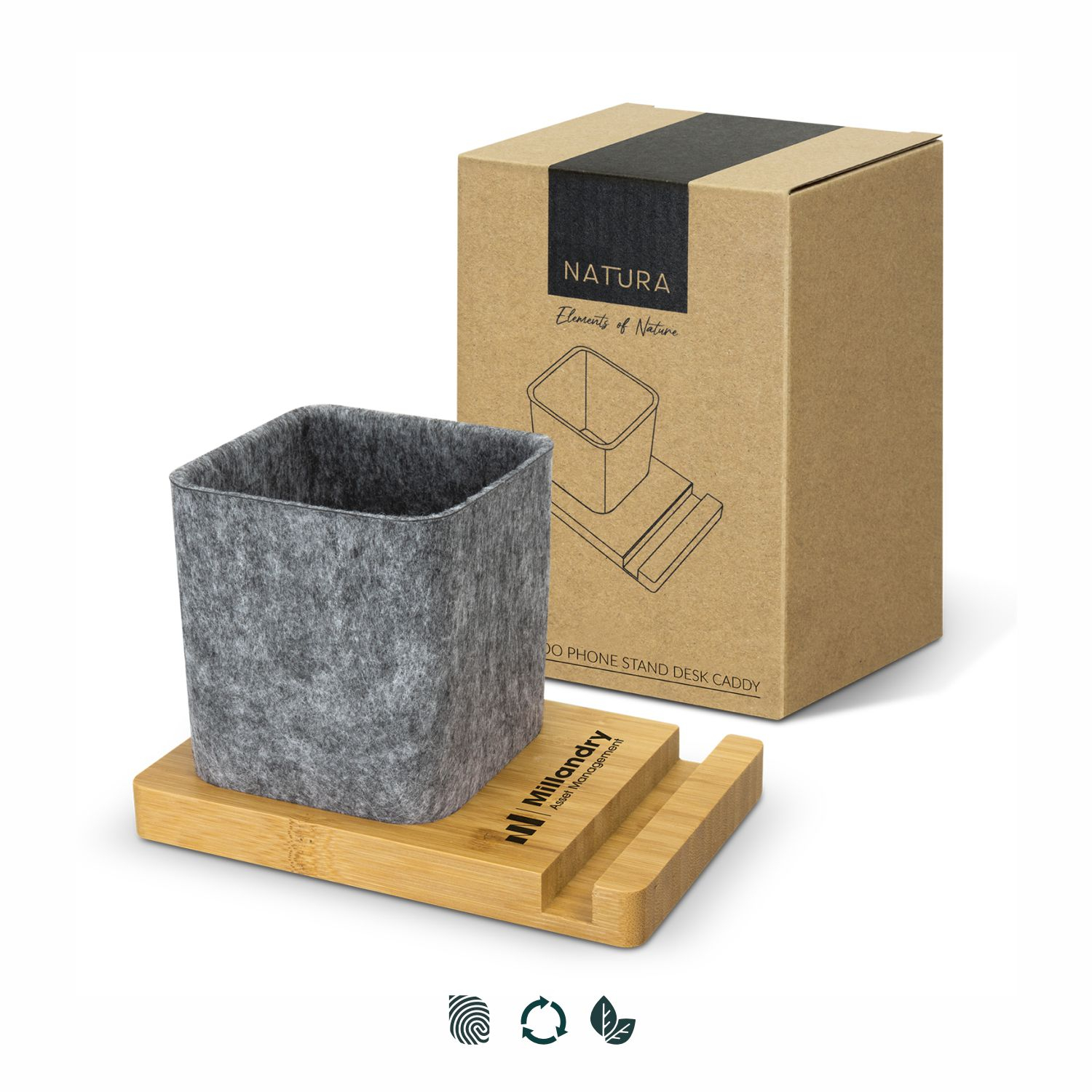NATURA Bamboo Phone Stand Desk Caddy – Image 1
